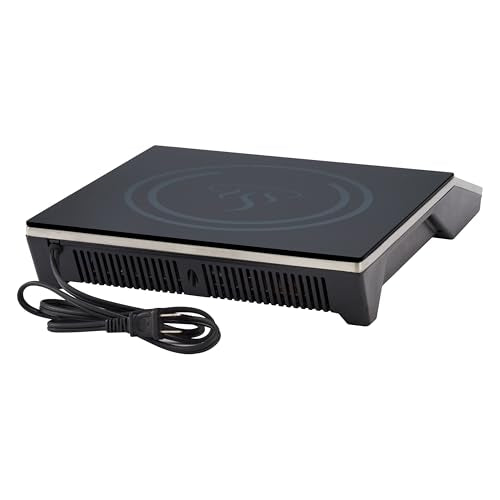Winco EIC-400E Commercial-Grade Portable Induction Cooktop Burner, 1800 W, 120V