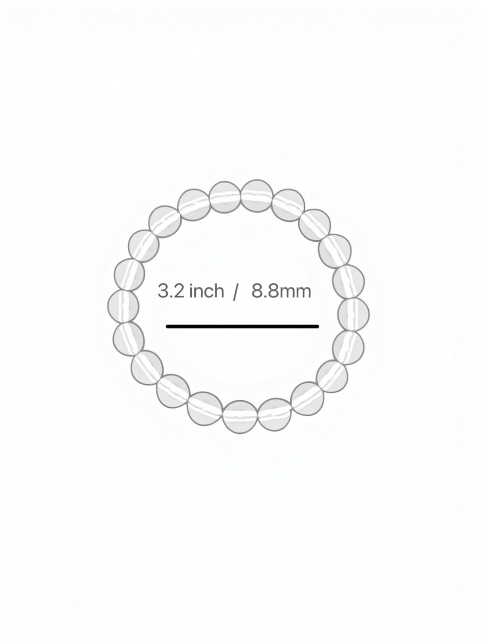 IETWIPNO Stretch Crystal Bracelet for Women,Elastic Beaded Bracelets Set of 1,Multicolor Healing Stone Adjustable Bangle,Gift for Her (8MM Round Brown)