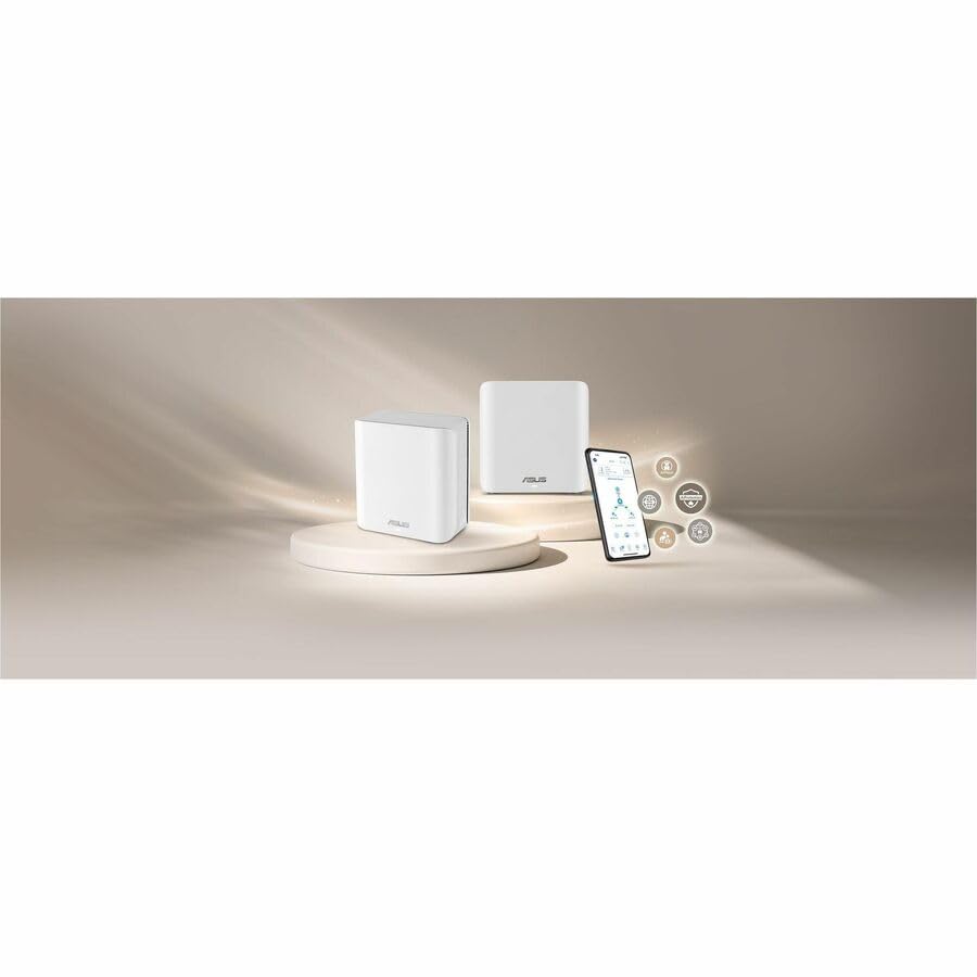 ASUS ZenWiFi BD5 Dual-Band WiFi 7 Mesh, 5000 Mbps, 6800 sq.ft (3pk), Dual 2.5G Ports, Security and Parental Controls Included, Smart Home Master SSIDs