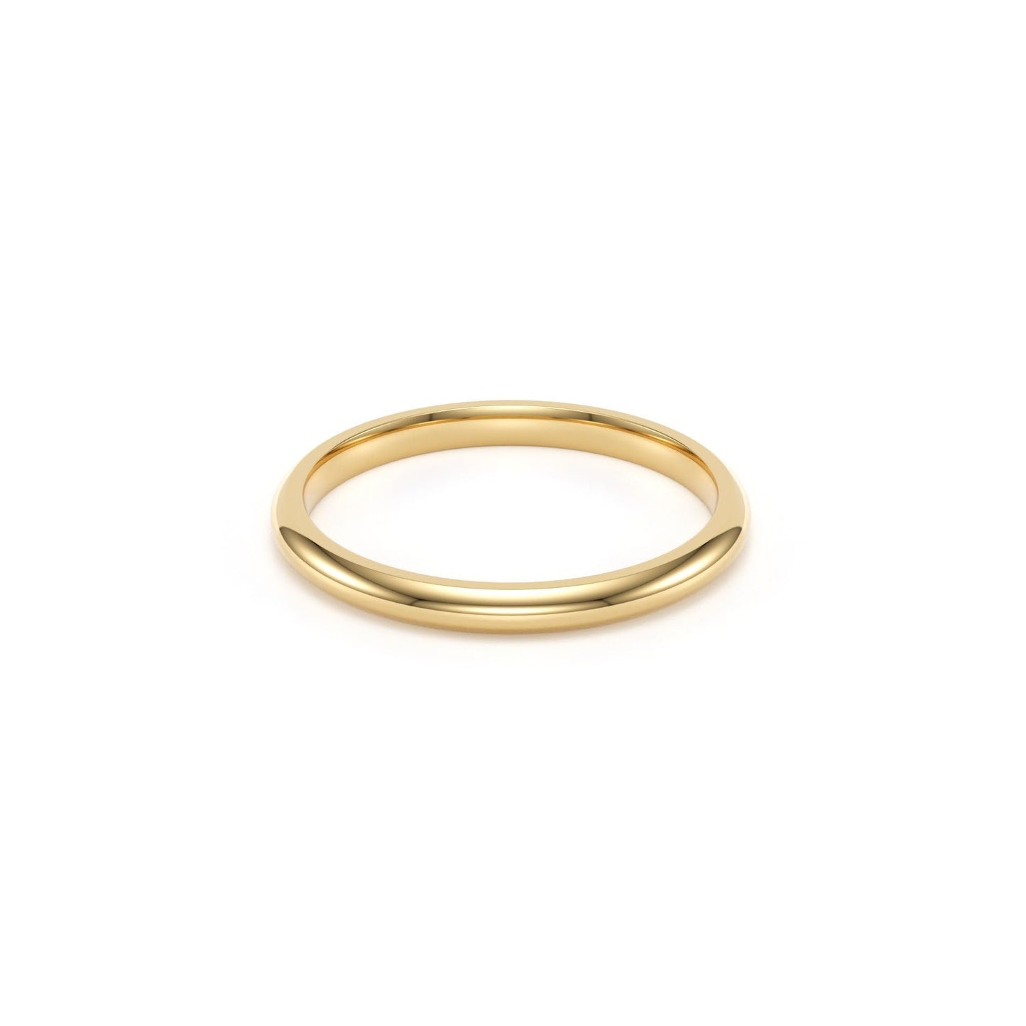 SHOP WGS 3mm 14K Solid Gold Wedding Band for Men & Women - Italian Real 14K Gold Plain Rings for Men - Solid Gold Wedding Bands Size 6