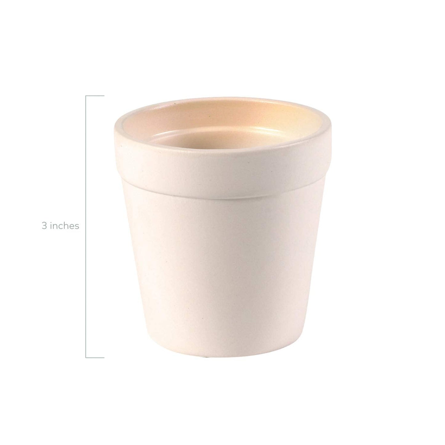 Fun Express Mini Flower Pots Ceramic Set of 12 - Unpainted White 3 Inch Plant Pots Ready to Paint | DIY Ceramic Painting Kit for Kids Craft Projects, Classrooms & Art Activities | Bisque Ceramics