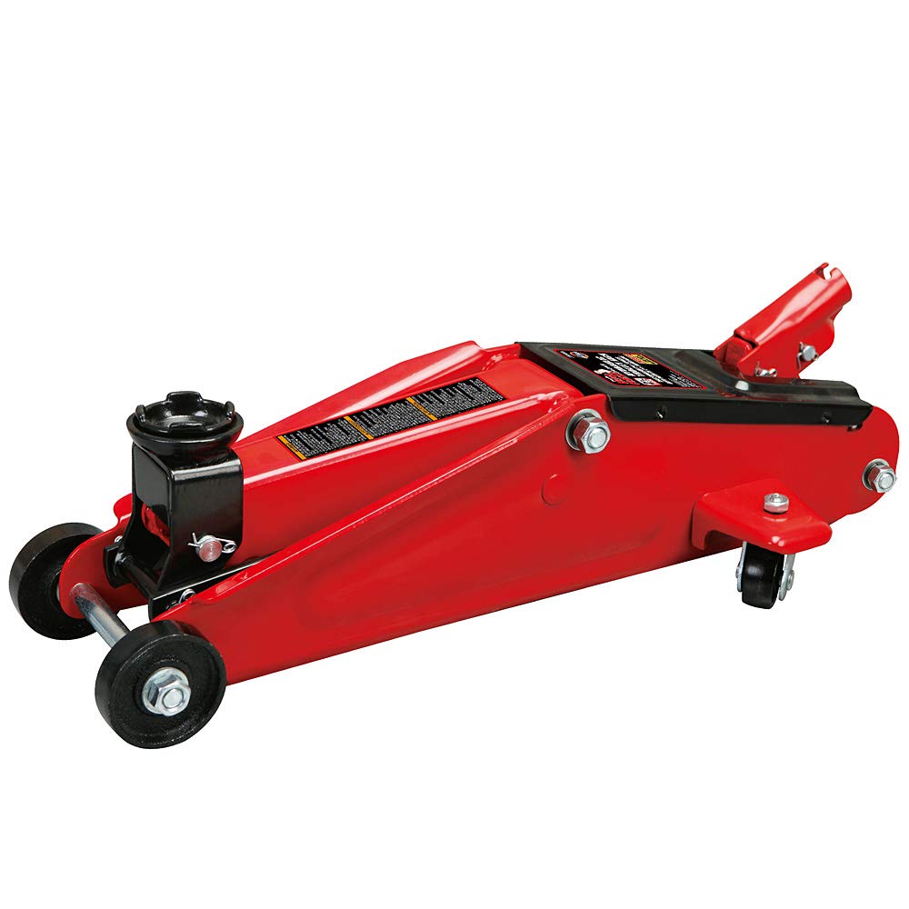 BIG RED T825013S1 Torin Hydraulic Trolley Floor Service/Floor with Blow Mold Carrying Storage Case, 2.5 Ton (5,000 lb) Capacity, Red