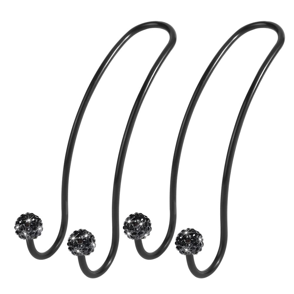 SAVORI Auto Hooks Bling Car Hangers Organizer Seat Headrest Hooks Strong and Durable Backseat Hanger Storage Universal for SUV Truck Vehicle 2 Pack (White)