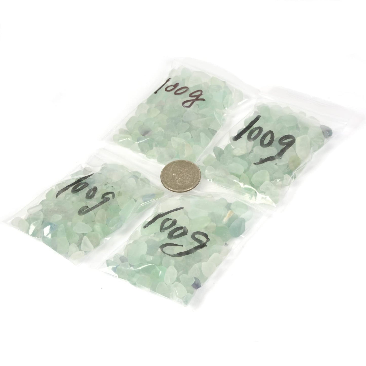 Natural Frosted Green Fluorite Polished Chips Crushed Tumbled Stone Crystal Healing Embellishments 100 grams
