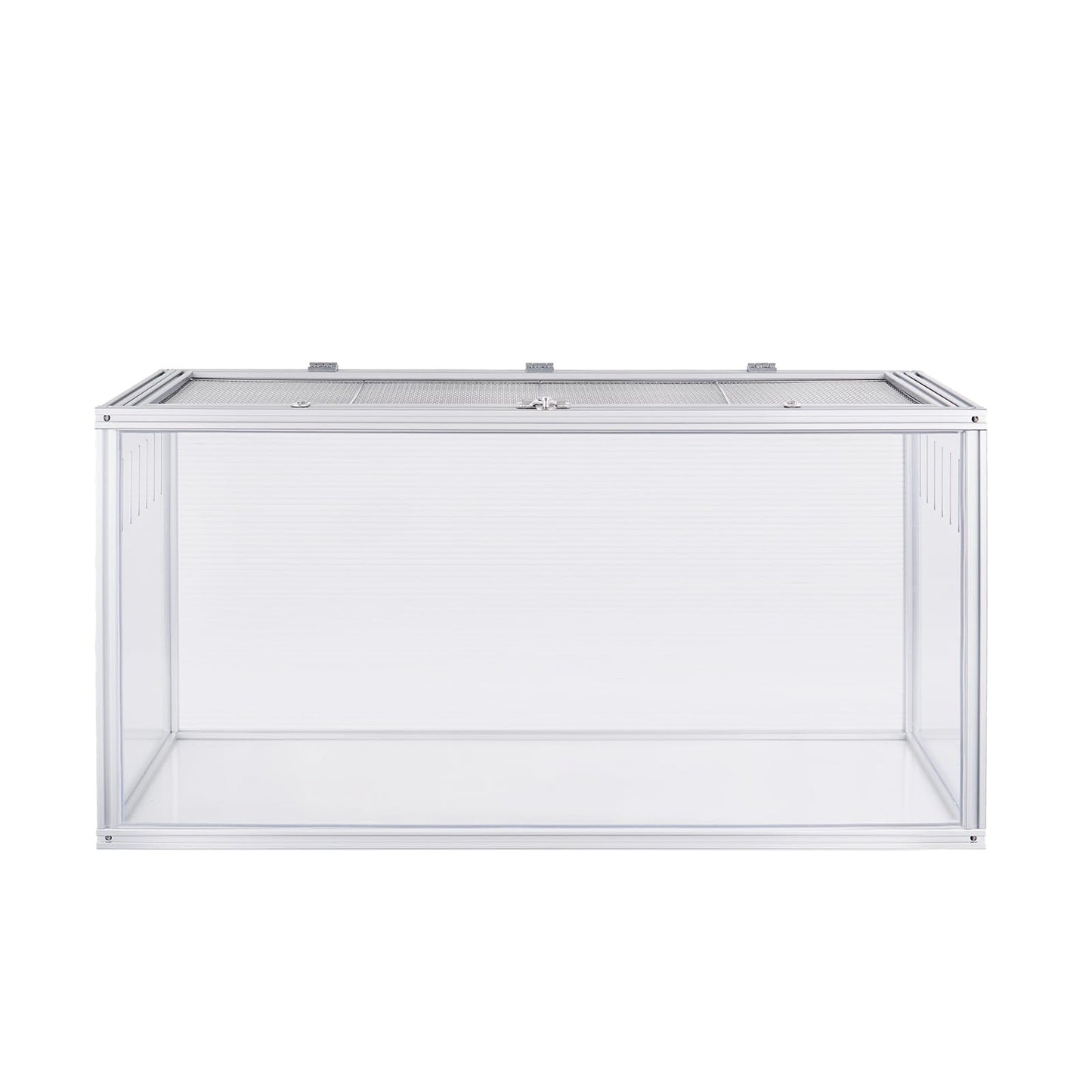 Jiwinner Large Hamster Cage, 32 x 16 x 16 in Chew-Proof Metal Frame, Clear Acrylic with Vent Holes, Hinged Top with Stainless-Steel Mesh — Hamster Enclosure