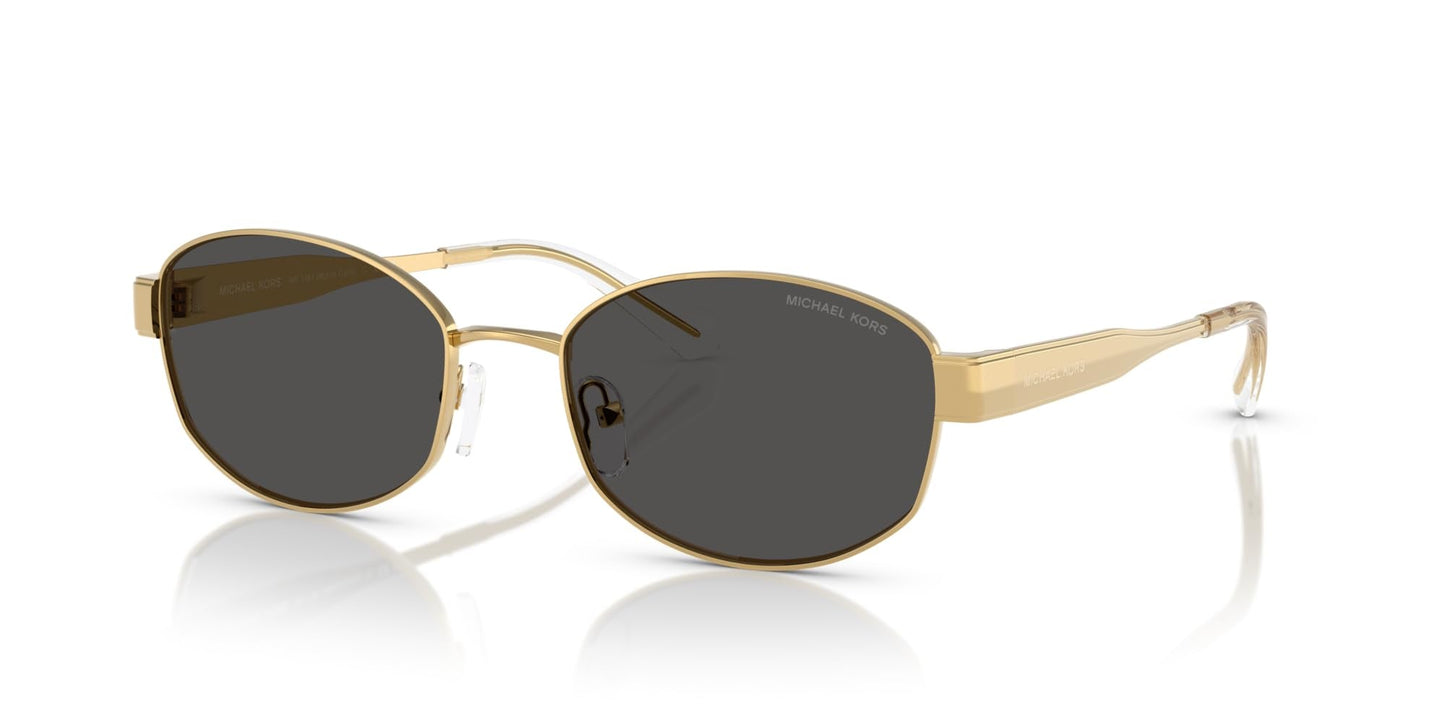 Michael Kors MK1161 Monte Carlo Sunglasses, Yellow Gold/Dark Grey Solid, 56 mm