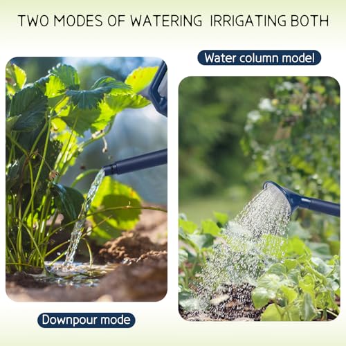 2.8L Watering Can for Indoor Plants, Garden Watering Cans for Outdoor Plant House Flower, Modern Plant Watering Can Large Long Spout with Sprinkler Head