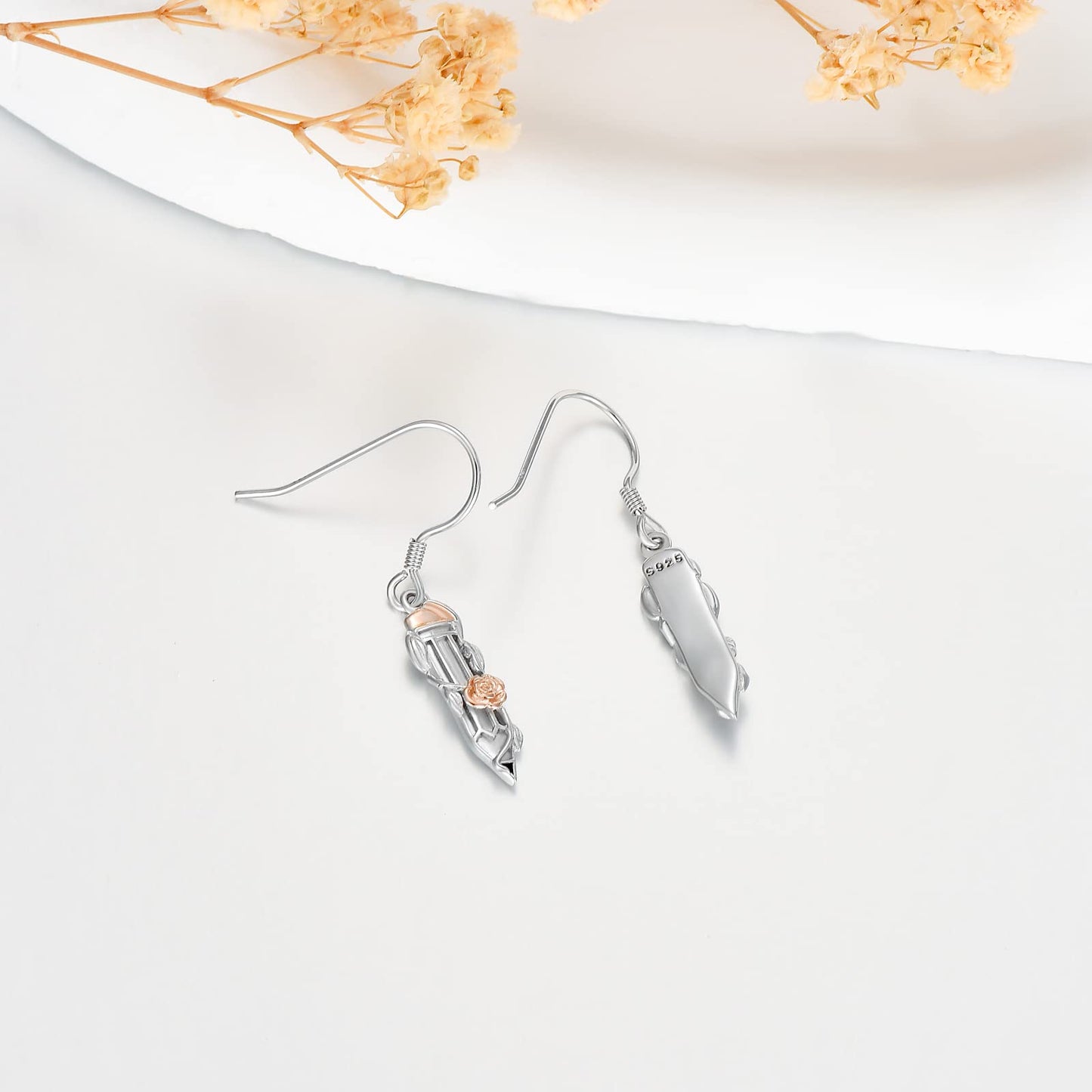 PROESS Graduation Gifts Teacher's Earrings 925 Sterling Silver Pencil Earrings for Women Funny Pencil Drop Dangle Earrings for Teachers Students Back to School Gifts
