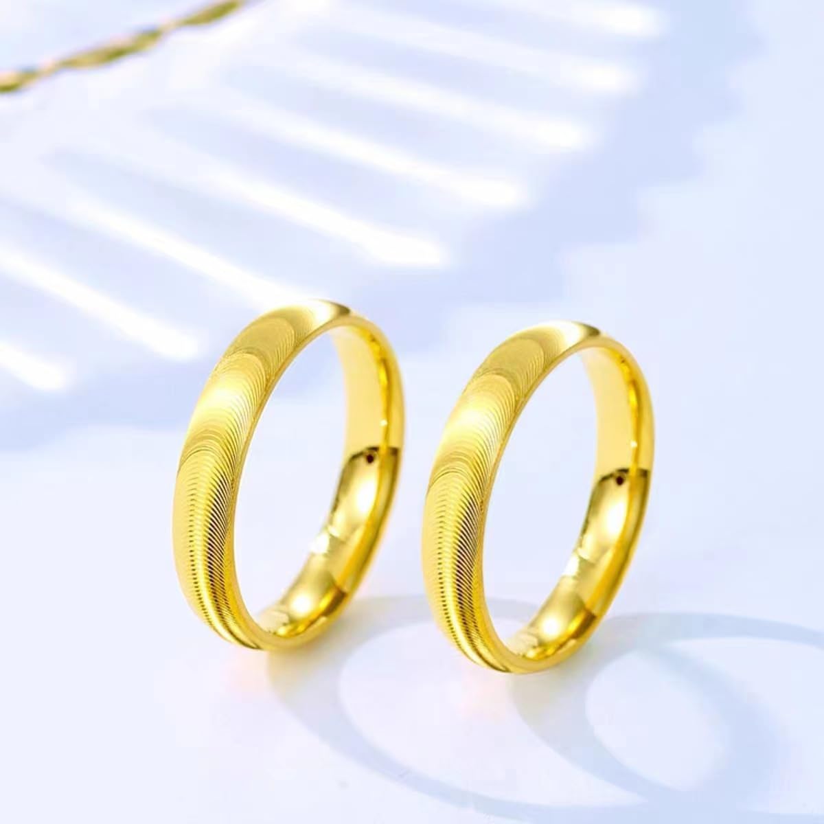 DIOWUS Lymphatic Magtherapy Cats Eye Ring For Men Women, Lymph Detox Drainage Titanium Ion Therapy Rings Finger Jewelry Gift (Gold 8)