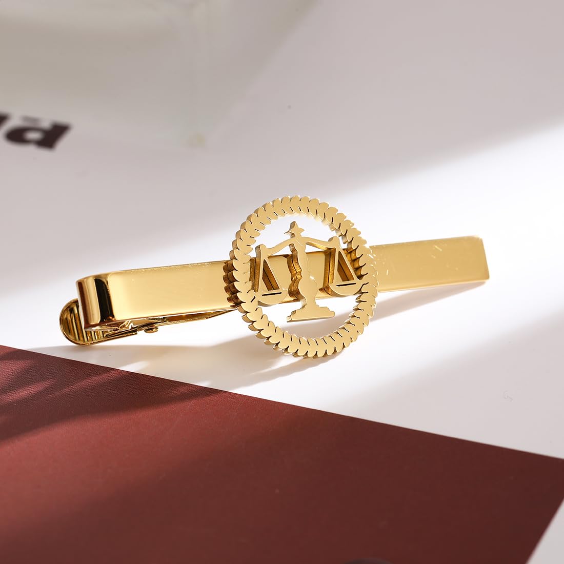 Metal Balance Badges Suit Brooch Libra Scales Brooches For Men (silver pin+tie clip)