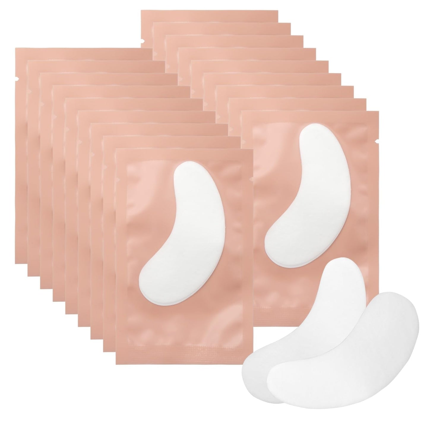 100 Pairs Hydrogel Under Eye Gel Patches Lint Free Eye Lash Pads Eyelash Extension Tool Mask Eyepads (#2-Pink)