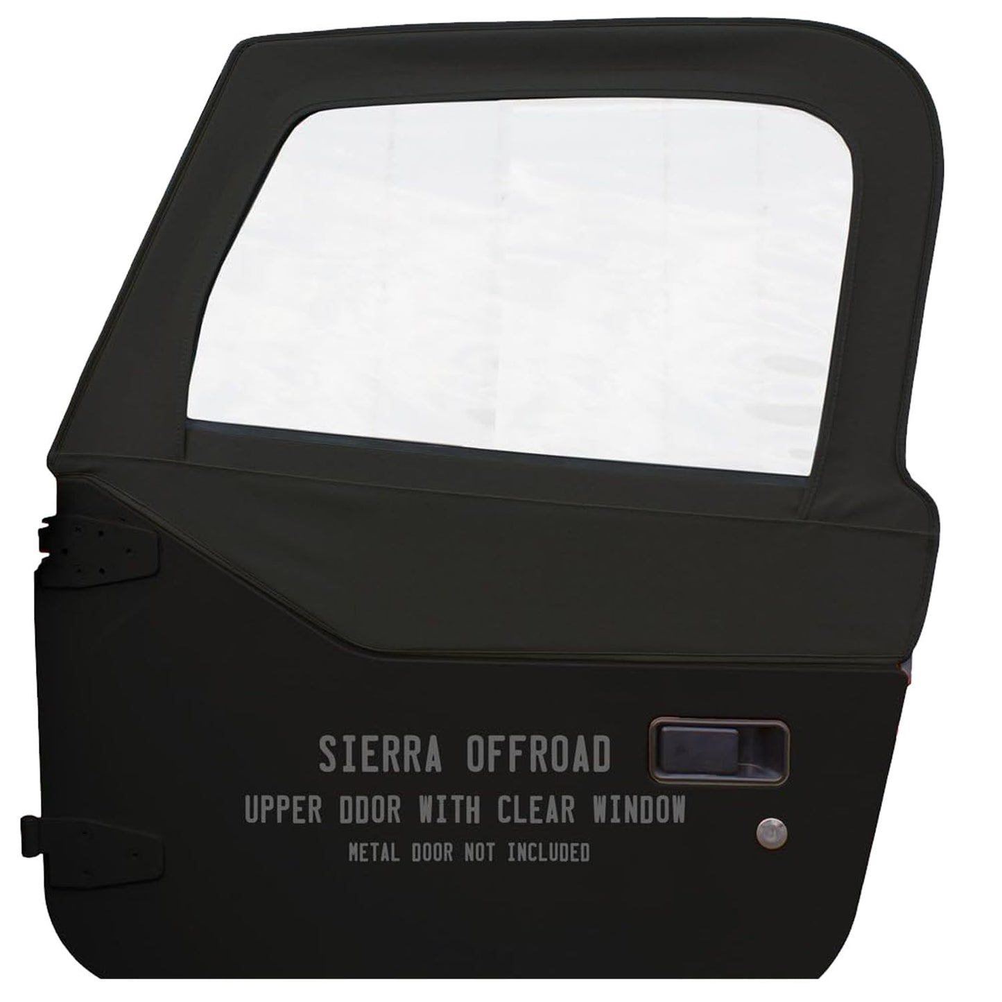 Sierra Offroad Soft Top for 1988 to 1995 Jeep Wrangler YJ - Black, Sailcloth Vinyl - 2 Door Jeep Soft Top with Rear Plastic Tinted Windows - Factory Precision Fit Replacement - With Upper Door Skins
