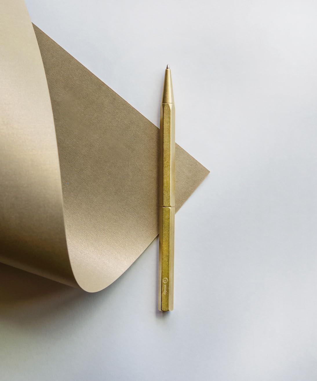 ワイスタジオ YSTUDIO Rotating ballpoint pen, classic ballpoint pen, made of brass, stunning luxury pen, the best ballpoint pen for professional administrative offices, exquisite designer pen (brass)