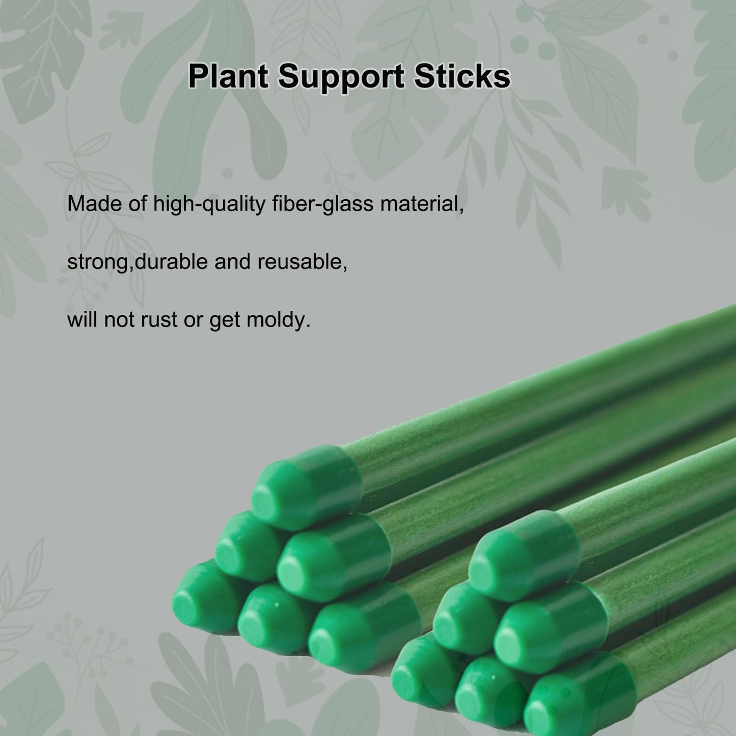 165Pcs Adjustable Plant Stakes, 30Sets Garden Plant Support Sticks, 30Pcs Fiberglass Plant Pole Stand, 60Pcs Rings, 60Pcs Clips, 15Pcs Connectors for Potted Plant Flower Tomato Orchid Vegetable