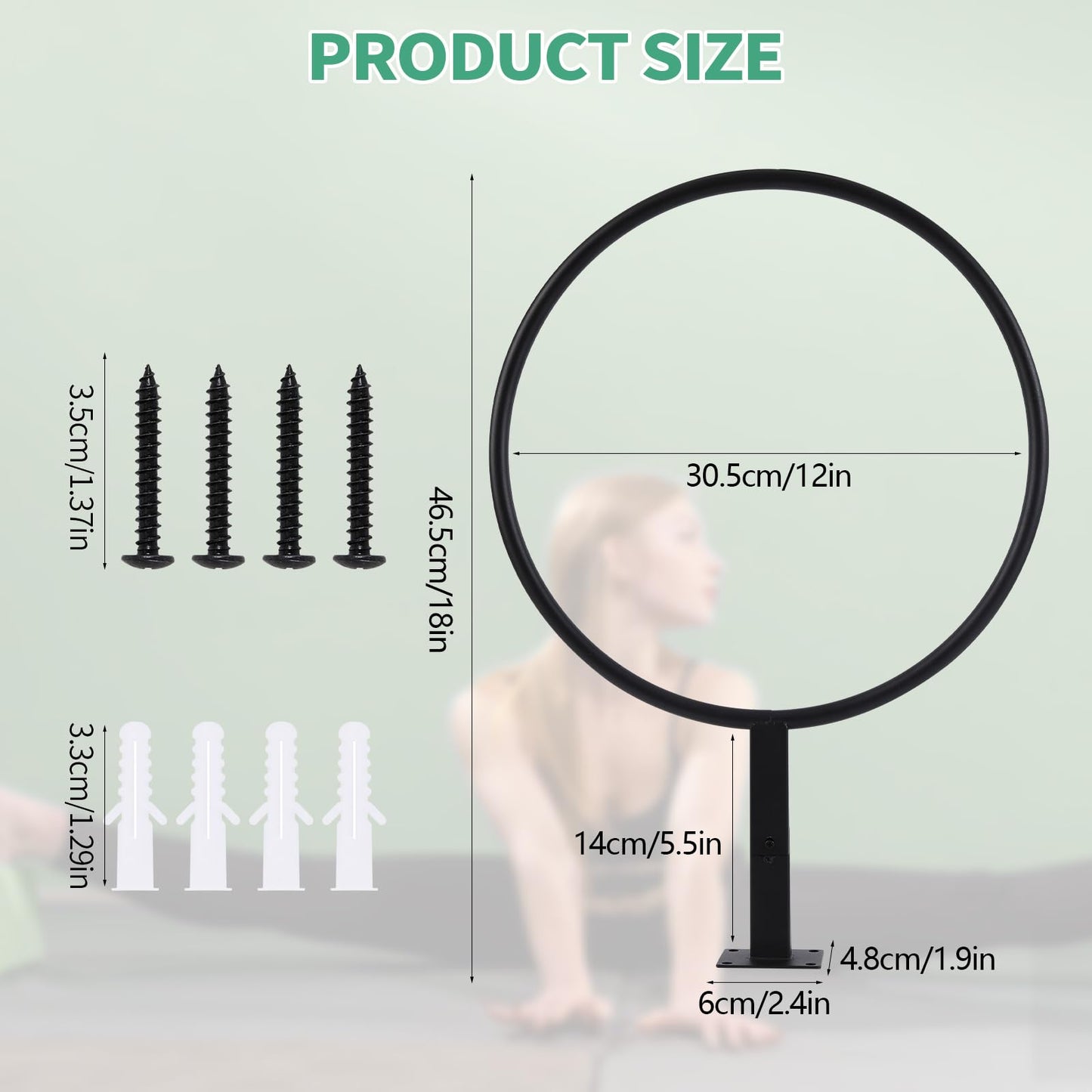 Large Stability Ball Storage Rack Exercise Dall Wall Holder Yoga Studio Gym Exercise Ball and Equipment Organizer(2 pcs)