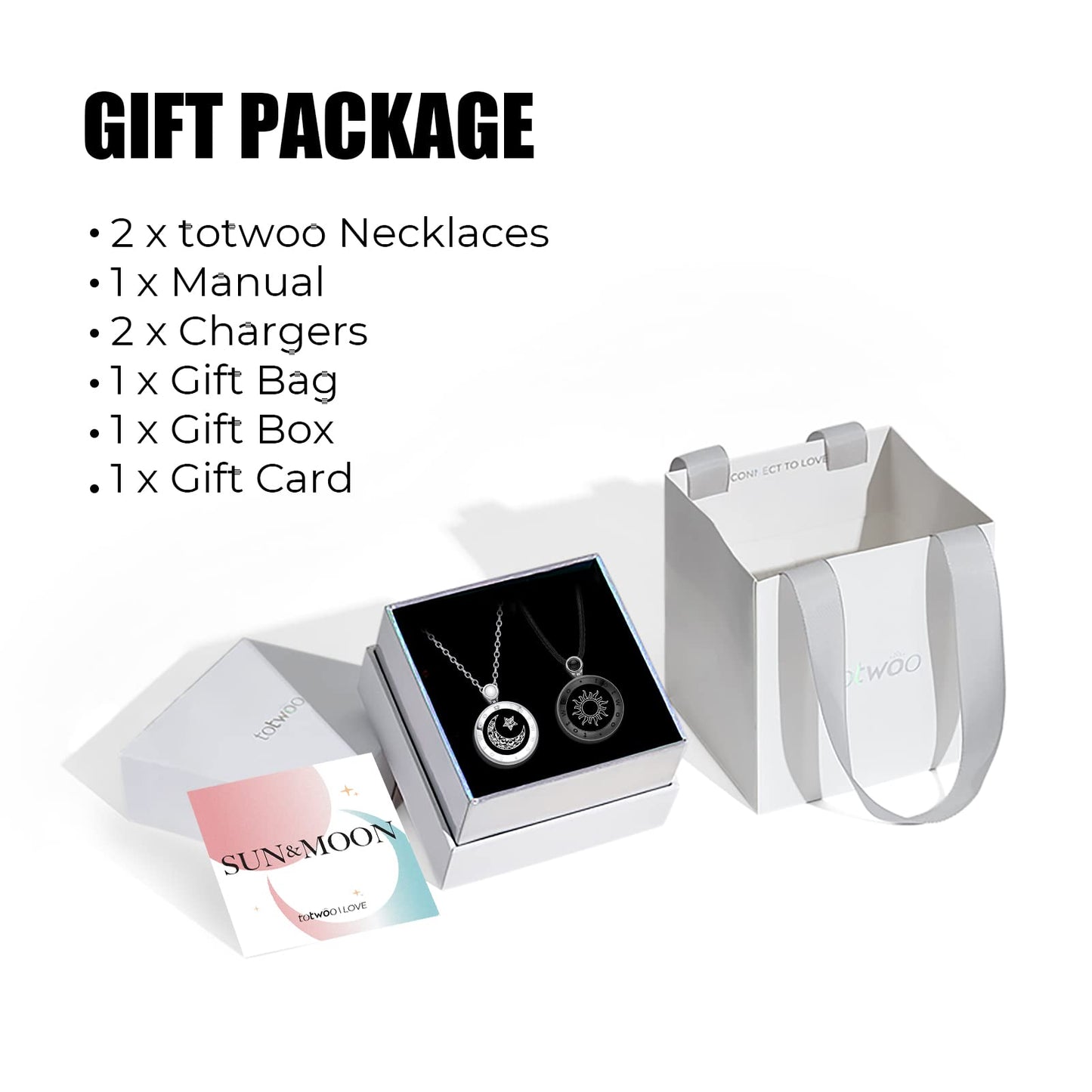 Long Distance Touch Necklace for Couples, Vibration & Light Up Smart Love Jewelry, Long Distance Relationship Gifts for Girlfriend Boyfriend Her Him, One-to-One Bluetooth Pairing via the Companion App