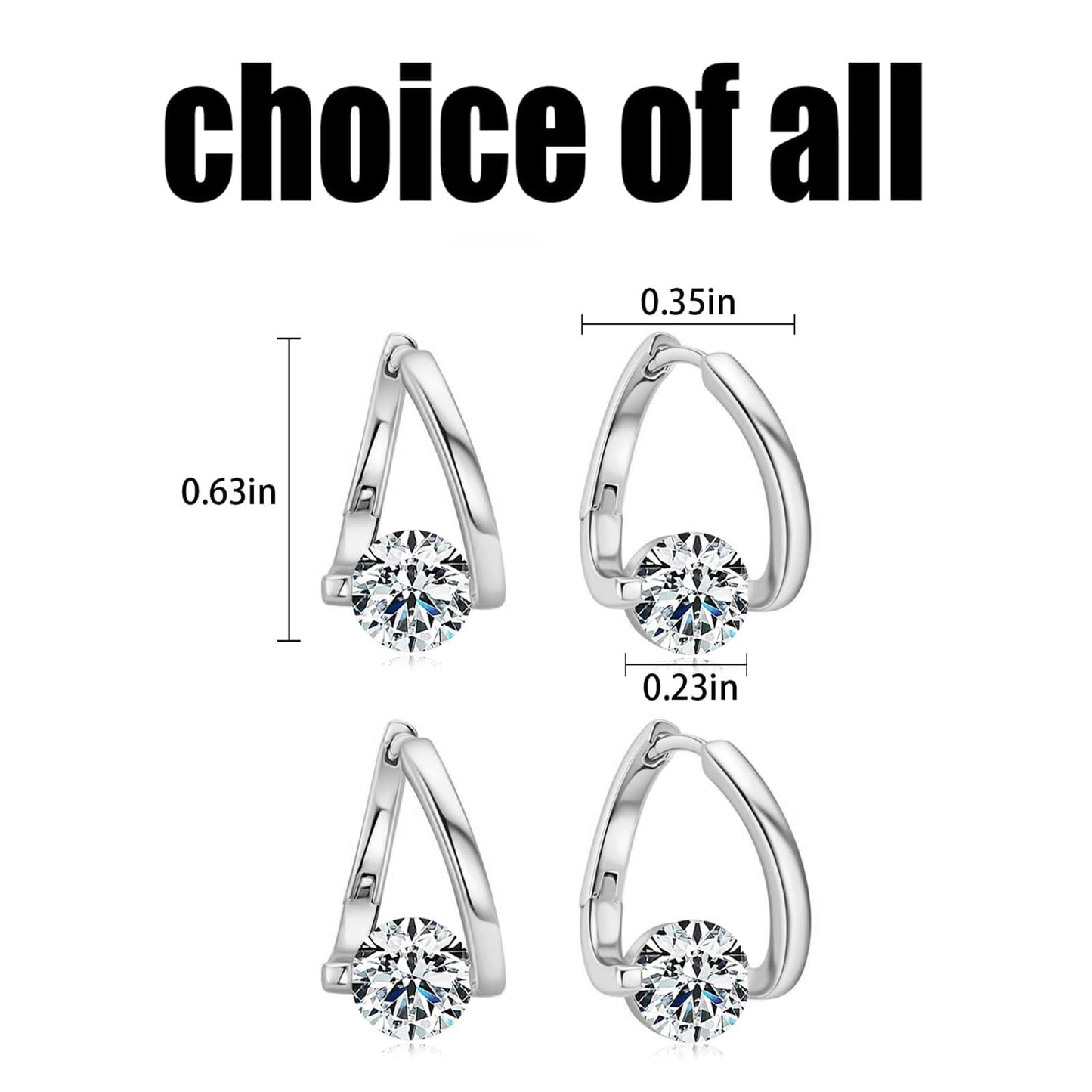 Lymphatic Earrings for Women Silver Zircon Hoop Huggie Earrings Dainty Fashion Jewelry Gifts