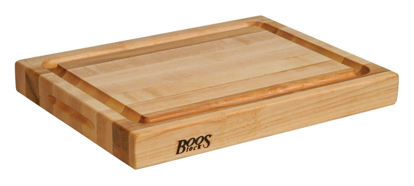 John Boos RA02-GRV Reversible Cutting Board with Groove and Hand Grips with Board Cream and Mystery Oil (3)