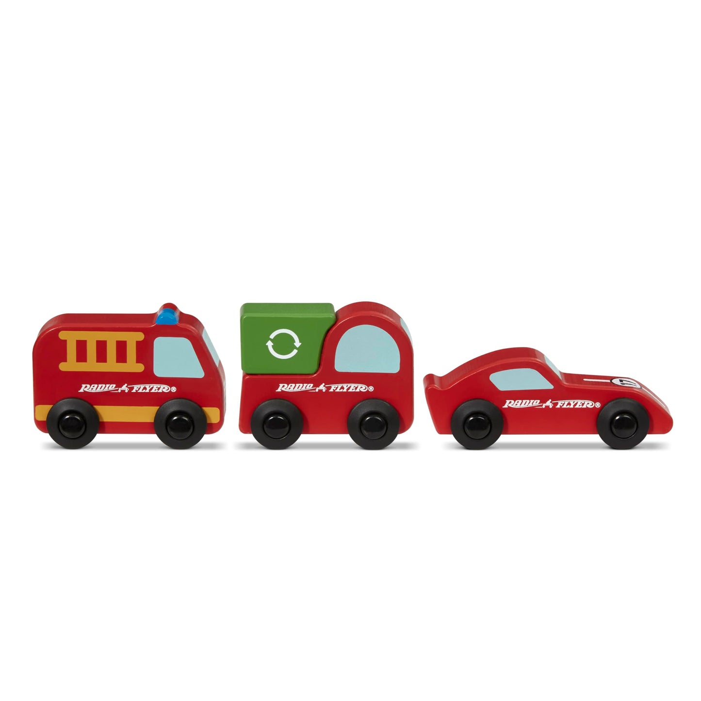 Radio Flyer Amazon Delivery Van, For Ages 2+, Ride and Deliver Truck for Kids, Under Seat Storage, Stationary Handle, Ergonomic Seat, Includes 3 Mini Amazon Boxes & 3 Wooden Toys, Toddler Ride On Toys
