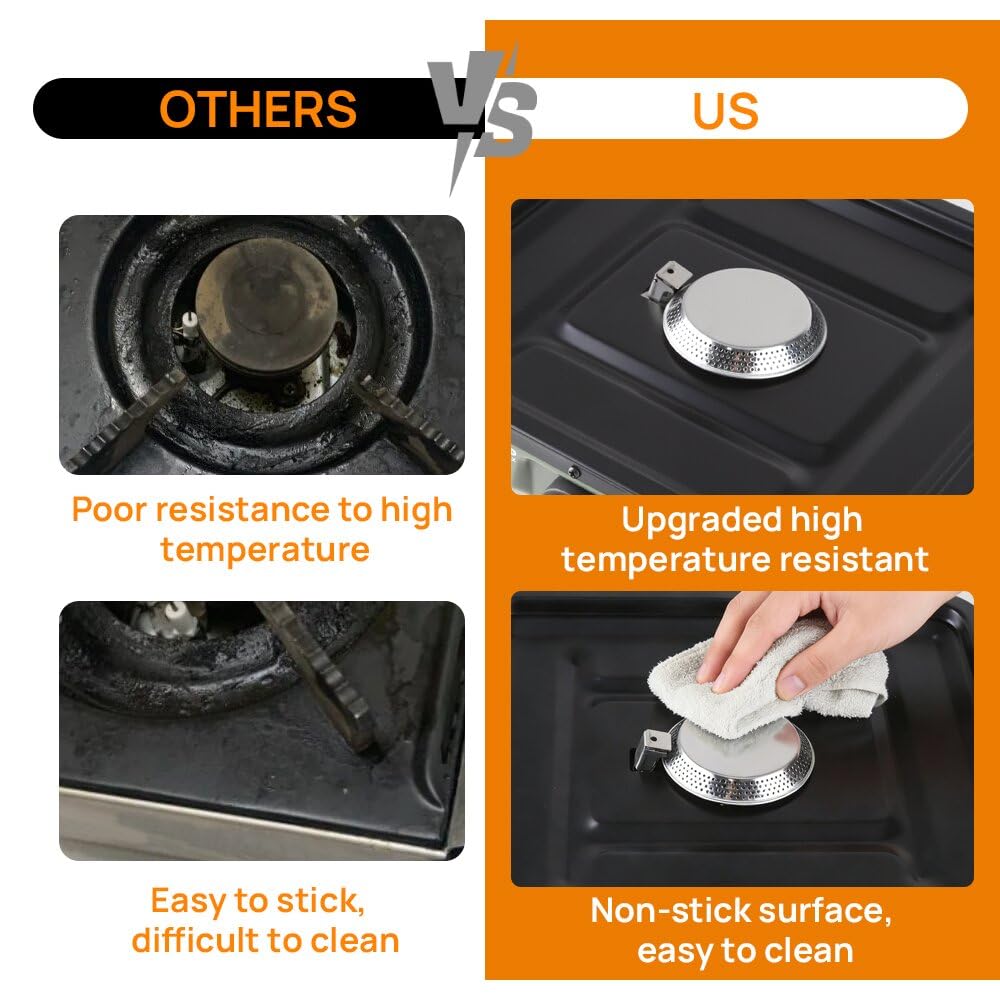 FGY 2 Burner Portable Gas Stove, 17,200 BTU Portable Folding Camp Stove,Dual gas stove with portable handle and Carrying Bag,Adjustment Burner & Piezo Ignition for Camp Cooking,Outdoor (Green)
