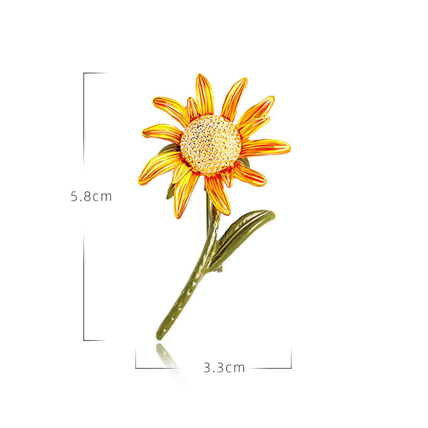 Sunflower Brooch Pin Yellow Flower Brooches Gold Plated Lapel Pins Clothing Accessory Wedding Gift Elegant Jewelry for Mom Wife