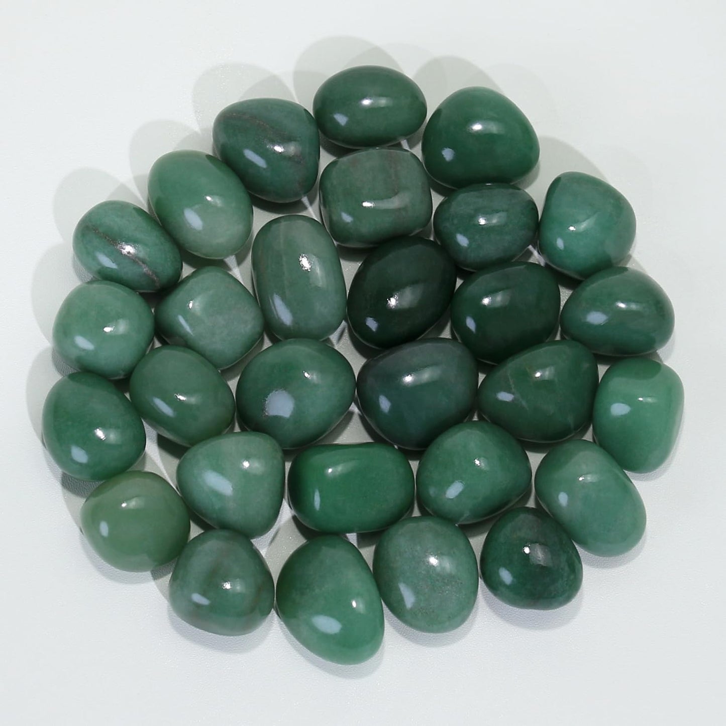 Tumbled Polished Natural Green Aventurine Crystals Stones, Crystals and Healing Stones Quartz Bulk for Wicca, Reiki, Healing Energy, Chakra Stones, Witchcraft Supplies(10Pcs)