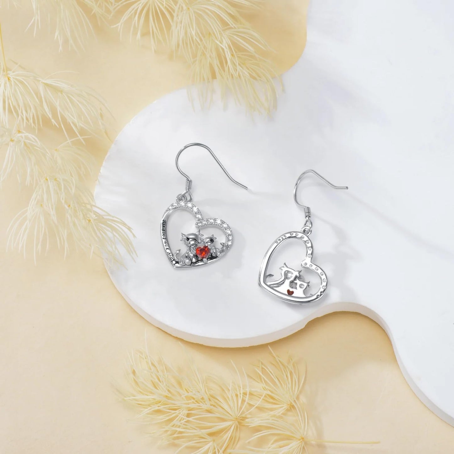 PROESS Highland Cow Earrings for Women Sterling Silver Mother Daughter Cow Earrings Scottish Cows Jewelry Christmas Gift