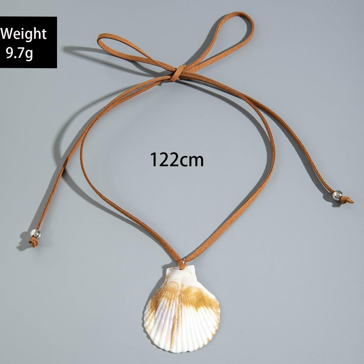 Large Starfish Shell Necklace for Women Bohemian Starfish Pendant Necklace Dainty Coastal Jewelry Summer Sea Vacation Necklaces Adjustable Shell Necklaces Summer Beach Surfer Jewelry Outfits Accessories (Brown)