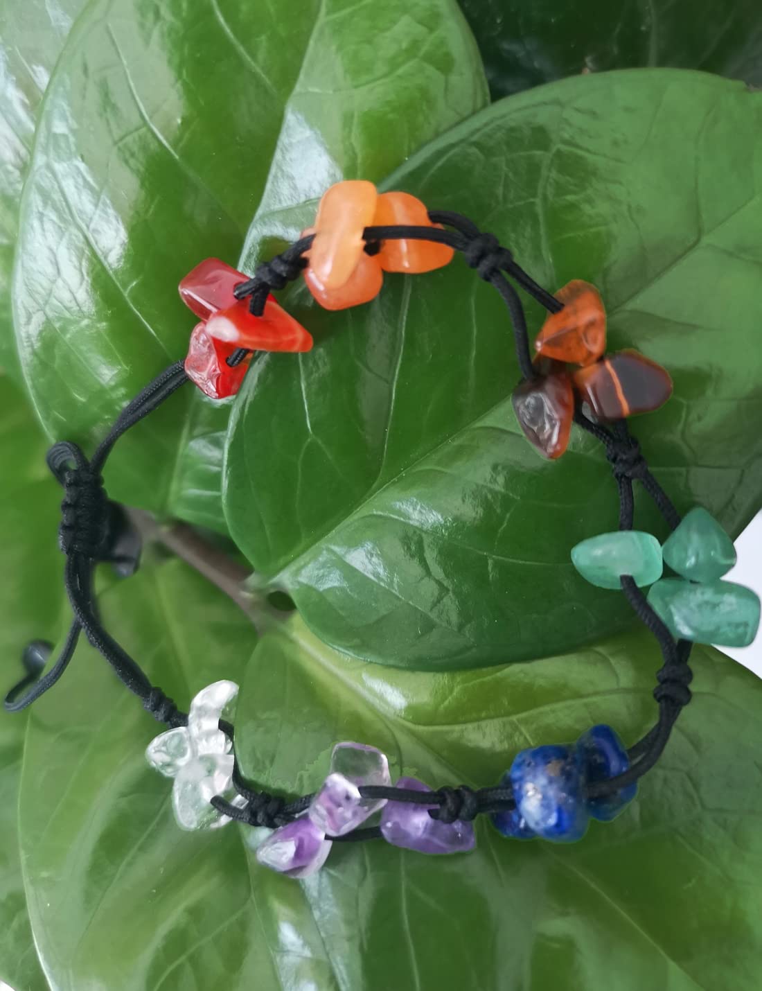 ASFUSS Handmade Natural Gemstones Bracelet 7 Chakras Healing Crystals Bracelet Yoga Stone Beads Bracelets Meditation Bangle for Womens Mens