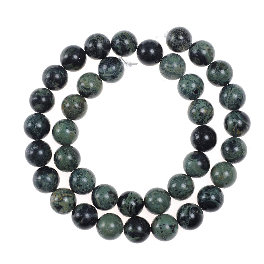 10mm Natural New Kambaba Jasper Gemstone Round Loose Beads Crystal Stone Bracelet Necklace Accessories Crafts for Jewelry Making DIY,1 Strand 15"