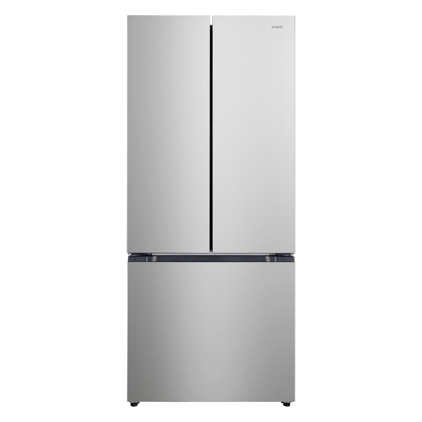 Avanti French Door Refrigerator with Bottom Freezer 30-Inch Wide​, Frost Free Technology, Large Capacity with Adjustable Shelves, Door Bins & Crisper Drawers, 17.5 Cu.Ft., Stainless Steel
