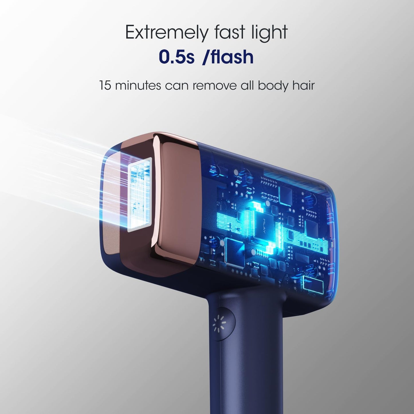 MLAY T14 Hair Removal Device, 0.5s/flash, 20J High Energy IPL Hair Removal Device with ice-Cooling System, 5 Energy Levels, Hair Removal Device Can Be Used All Over the Body +1*bikini HR + 1* Face HR