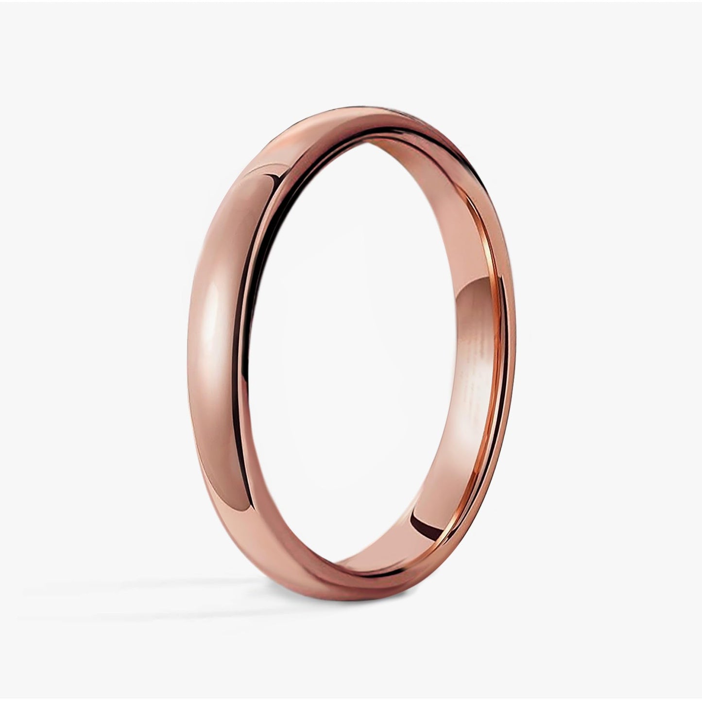 IVY & BAUBLE Pure Uncoated Solid Copper Ring for Men & Women — Lab-Tested, Raw Authentic Copper Band, Wellness Jewelry, Crafted in USA, 3mm, Size 8