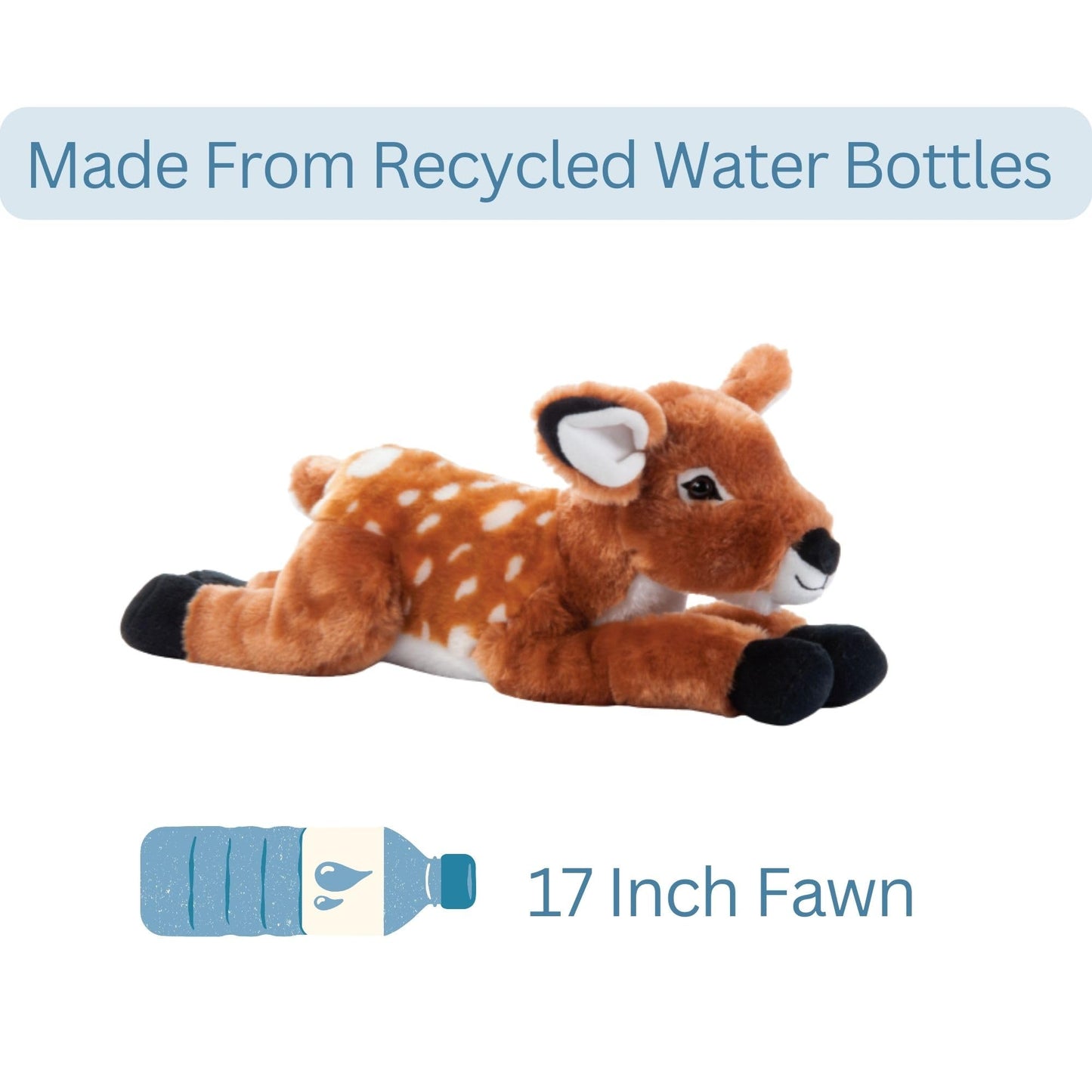 The Petting Zoo Fawn Stuffed Animal, Gifts for Kids, Wild Onez Zoo Animals, Fawn Plush Toy 17 inches