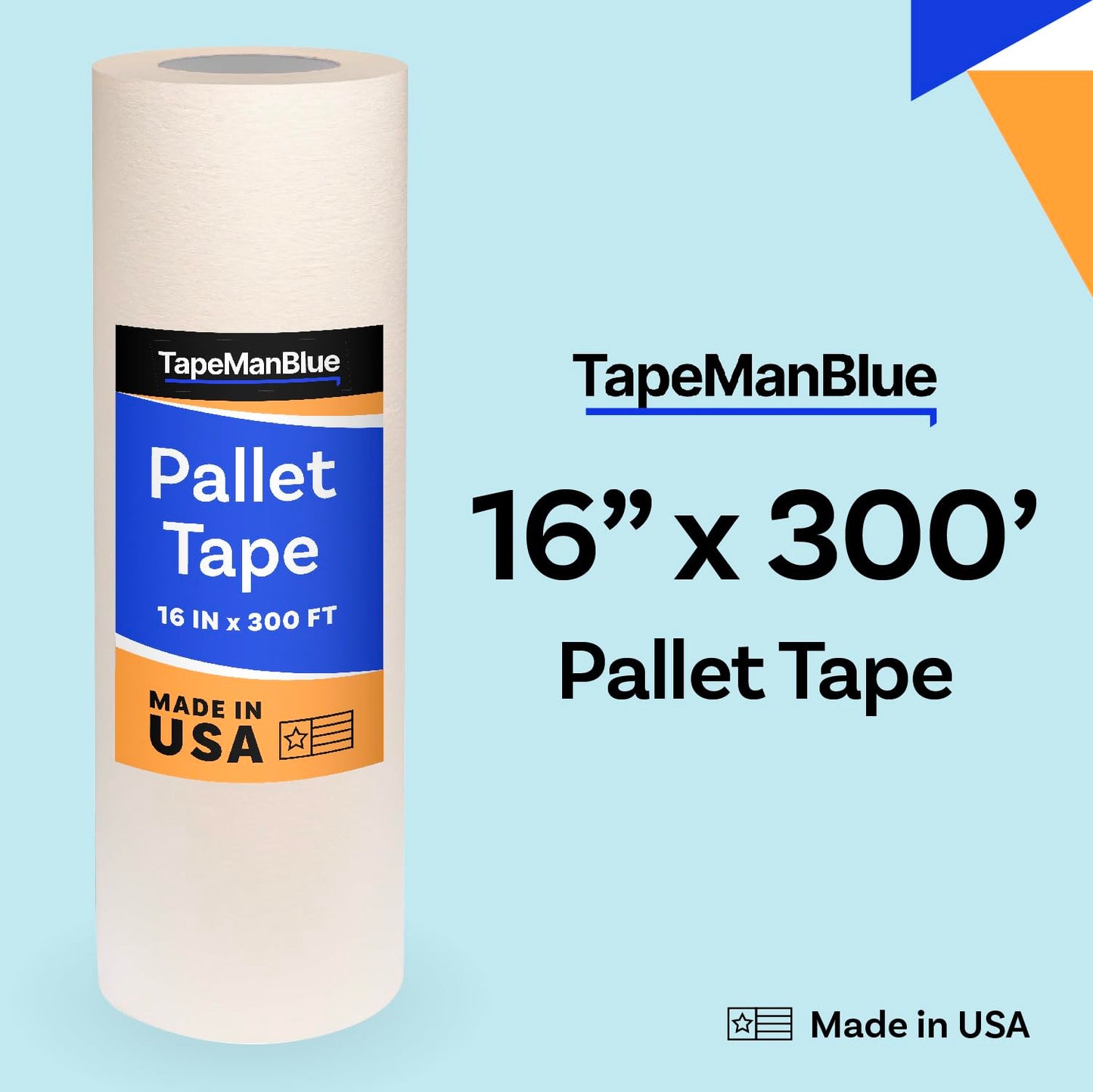 Pallet Tape for Screen Printing, 16 Inch x 300 Foot Roll, Made in USA, Heavy Duty Platen Masking Tape with Clean Removal to Protect Screen Printing Surfaces and Extend Pallet Life