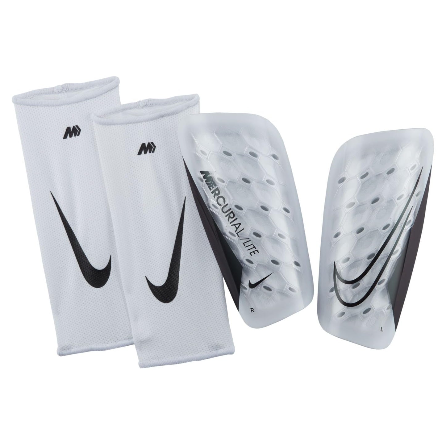 Nike DN3611-100 NK MERC LITE - FA22 Shin Guards Unisex Adult White/White/Black Size L