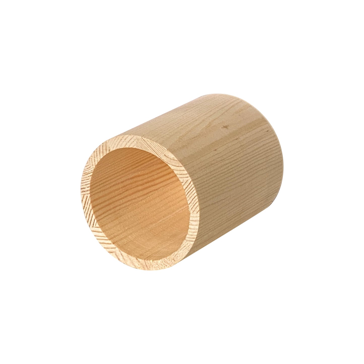 Cregugua 12-Pack 4 Inch Round Wood Pen Holder Unfinished Wooden Pencil Holder for DIY Crafts (3x3x4 Inches)