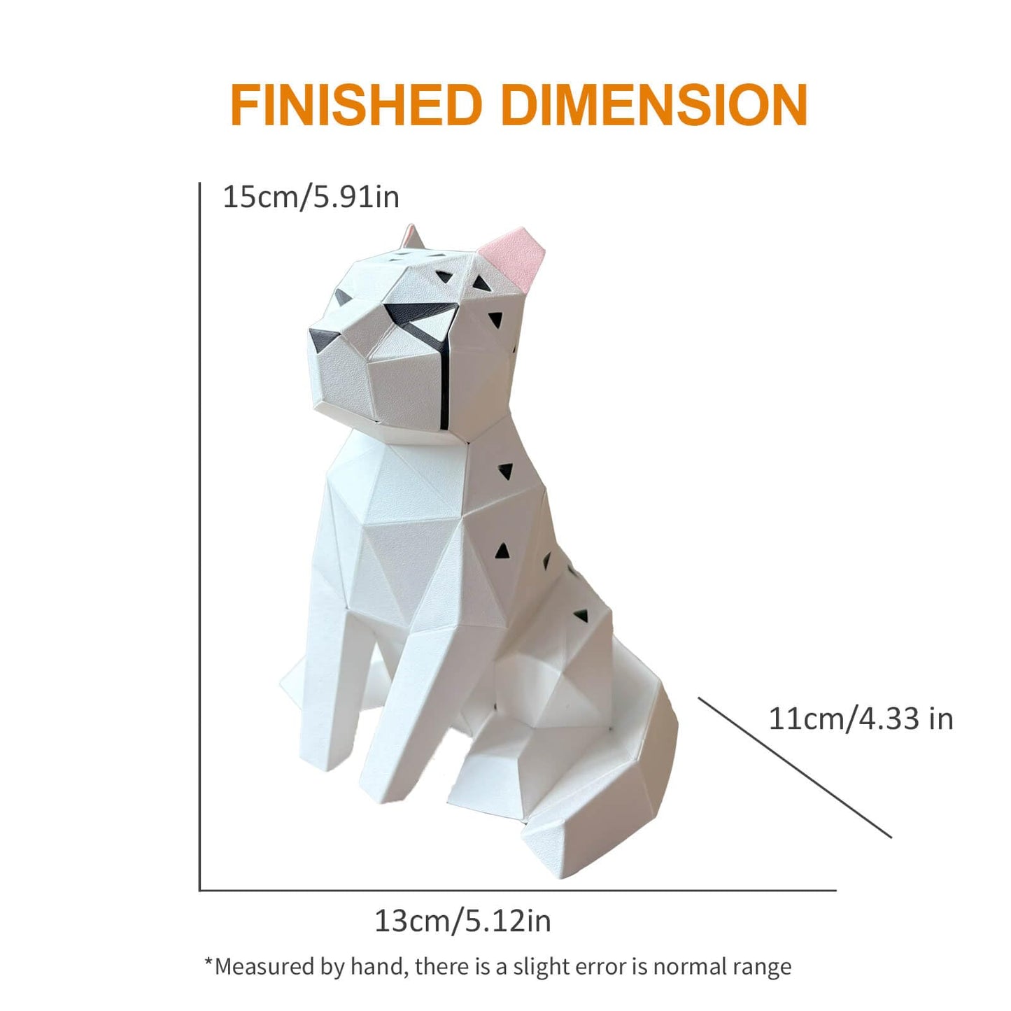 ORIGAMIPLANET Leopard 3D Origami Paper Craft Kit, Creative Handmade Paper Sculpture Art for Home Decor, Unique Pre-Cut DIY Cute Animal Models Origmai Papercraft Set, Present for Teens & Adults