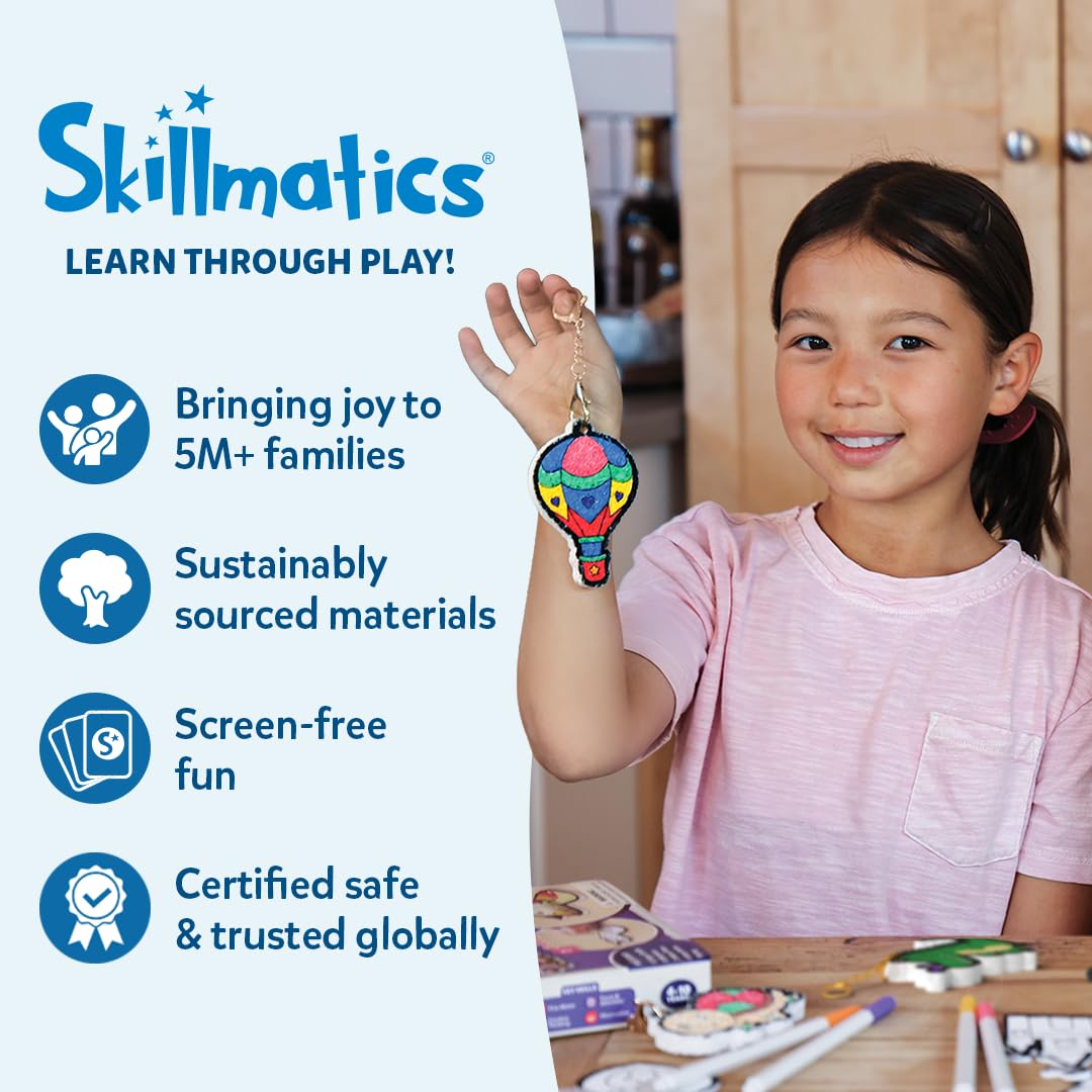 Skillmatics Foil Fun - Girl Power, DIY Foil Art Craft Kit, Mother’s Day Gift, Mess-Free Activity, 20+ Magnets & 60+ Stickers, Travel, Screen-Free Fun, Party Favor for Kids, Tweens, Teens (Ages 7-13)