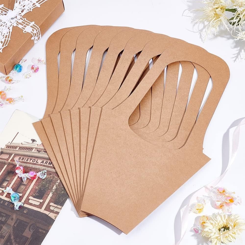 WWT 20 Pcs Flower Bags for Bouquets,Flower Bouquet Bags with Handles,Florist Supplies for Mother's Day Wedding