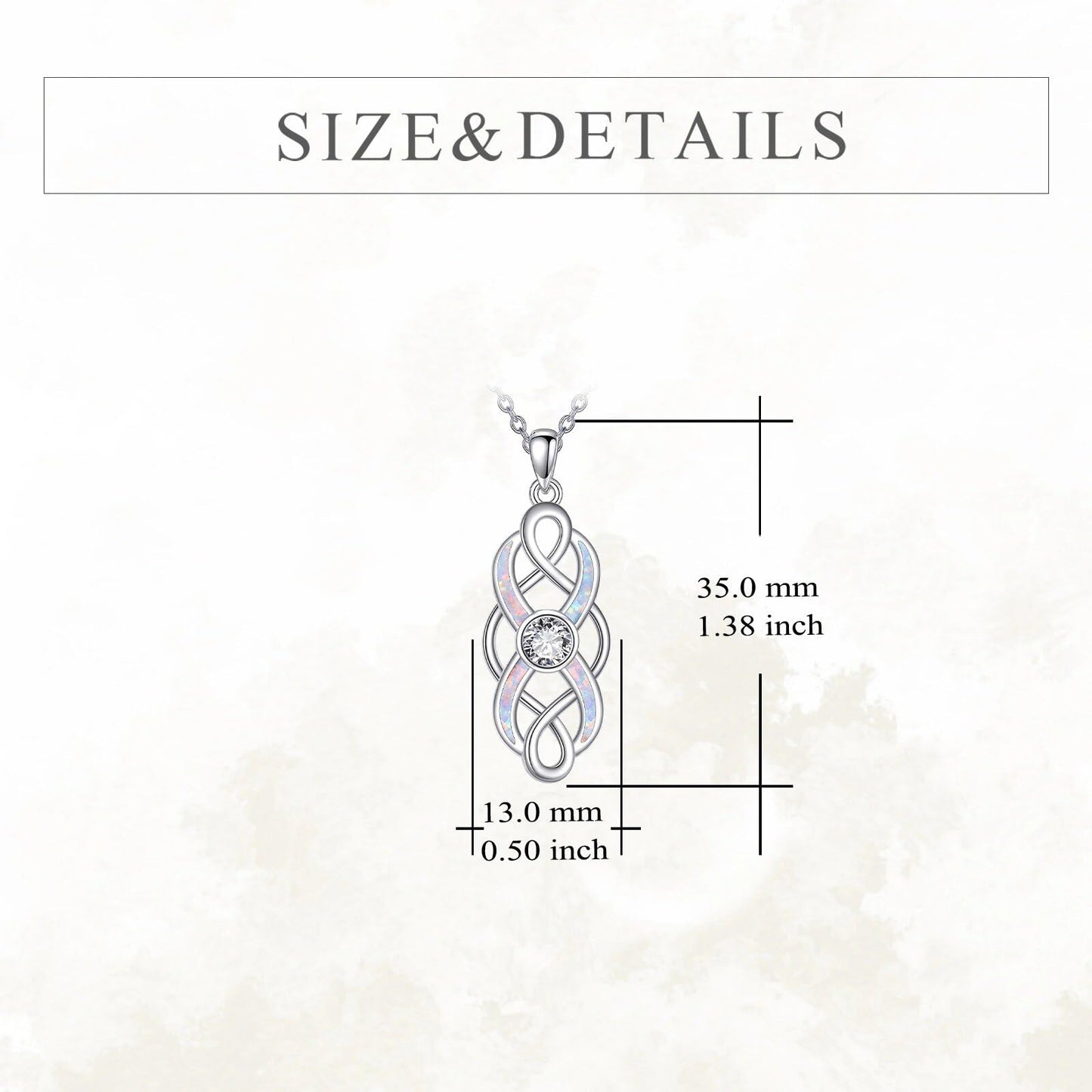 YFN Pearl Celtic Necklace S925 Sterling Silver for Women, Anniversary Irish Celtic Knot Jewelry Present for Women, Birthday Gifts (Celtic Knot Necklace)