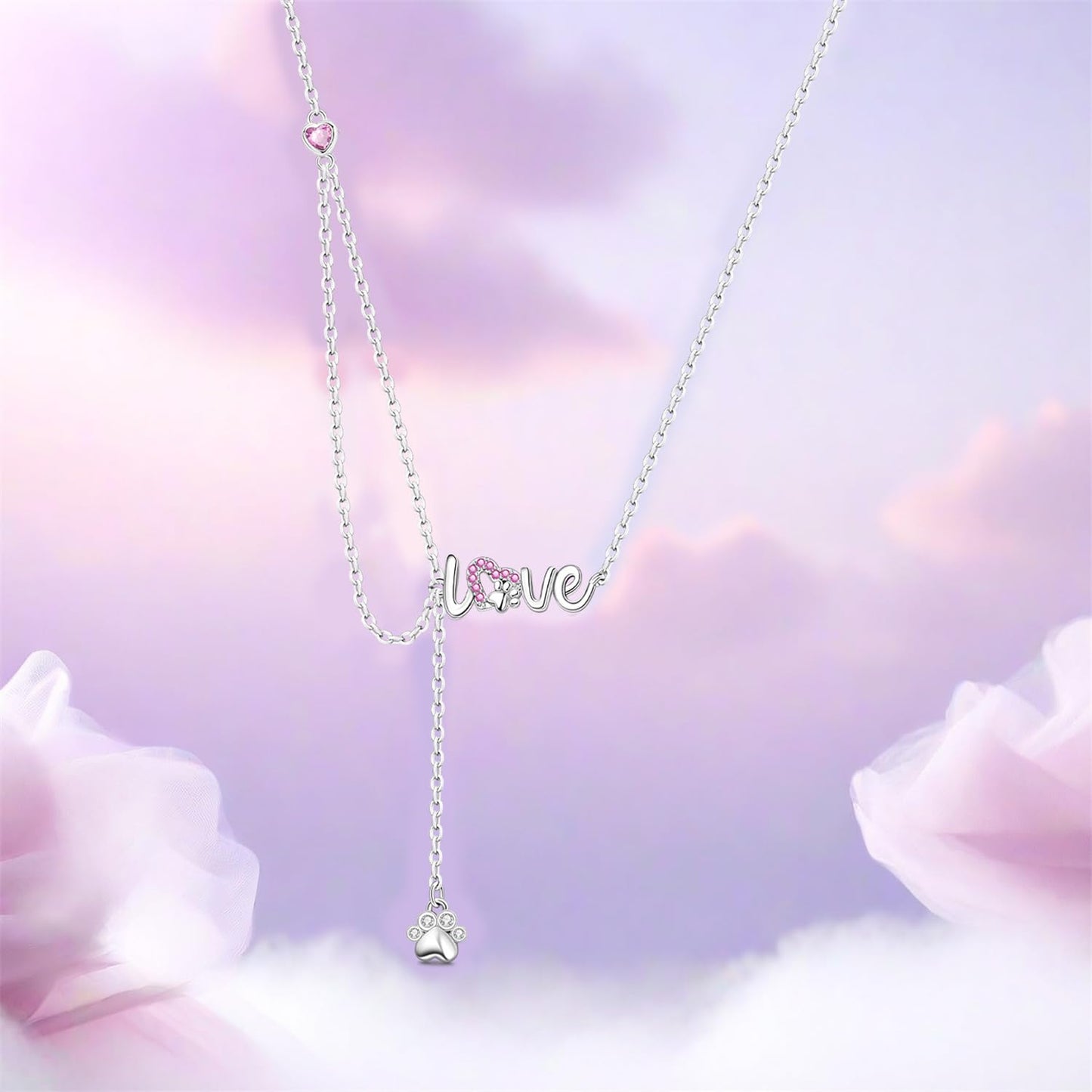 MISEFF 925 Sterling Silver Fashion Pendant Necklace for Women,Fashion Jewelry, 18K Gold Plated, Advanced Retro Series Link Chains ,Basic Multifunctional Accessories Suitable for Multiple Occasions and Daily Wear (cute pet)