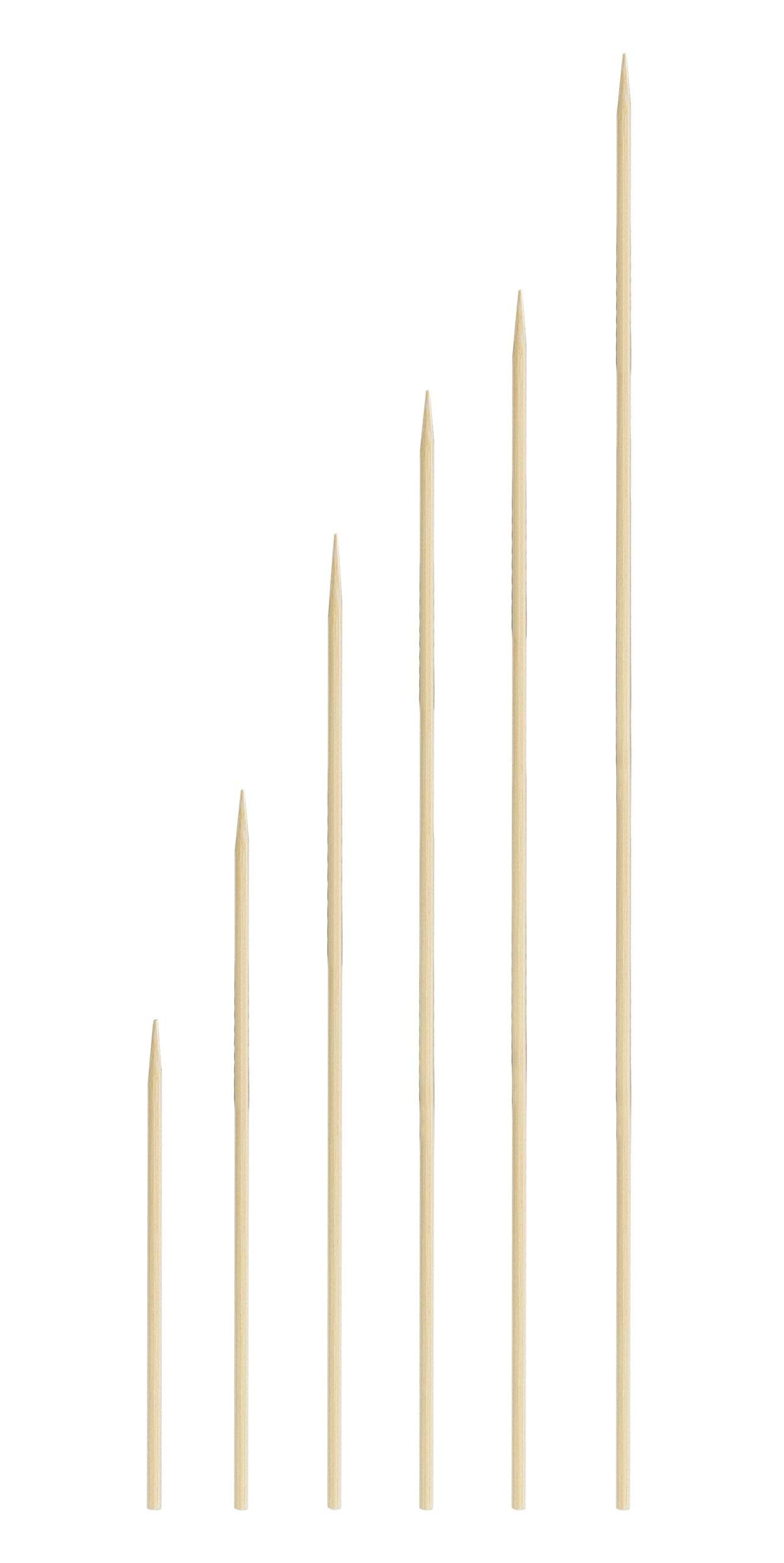 1600 Count | KingSeal Natural Bamboo Wood Grilling Skewers, 10 Inches x 3.0mm Diamter, for Shish Kebabs, BBQ, and Fruit Arrangements, Bulk Pack - 16 Packs x 100 Skewers