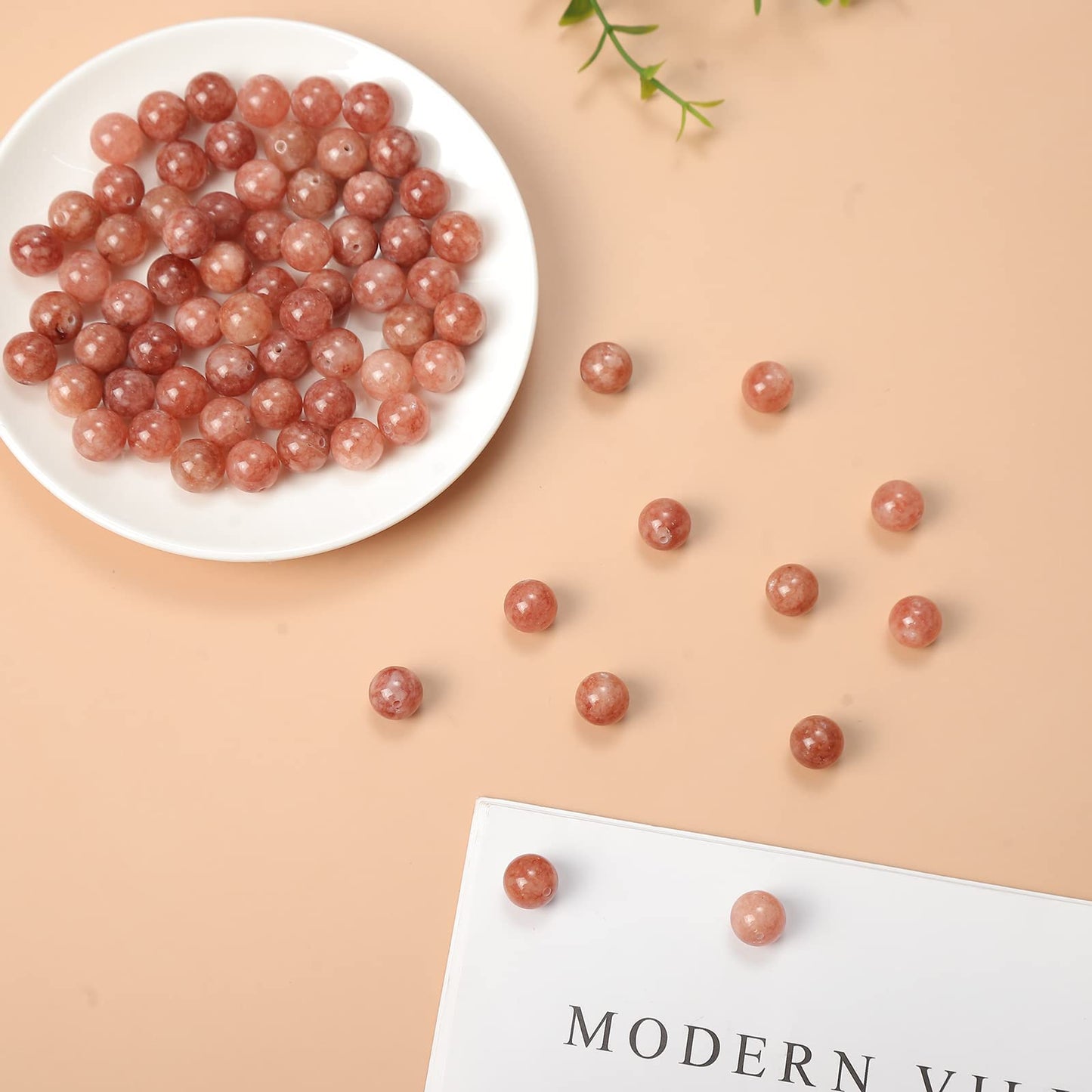 35pcs 10mm Natural Stone Beads Sunstone Chalcedony Beads Energy Crystal Healing Power Gemstone for Jewelry Making, DIY Bracelet Necklace