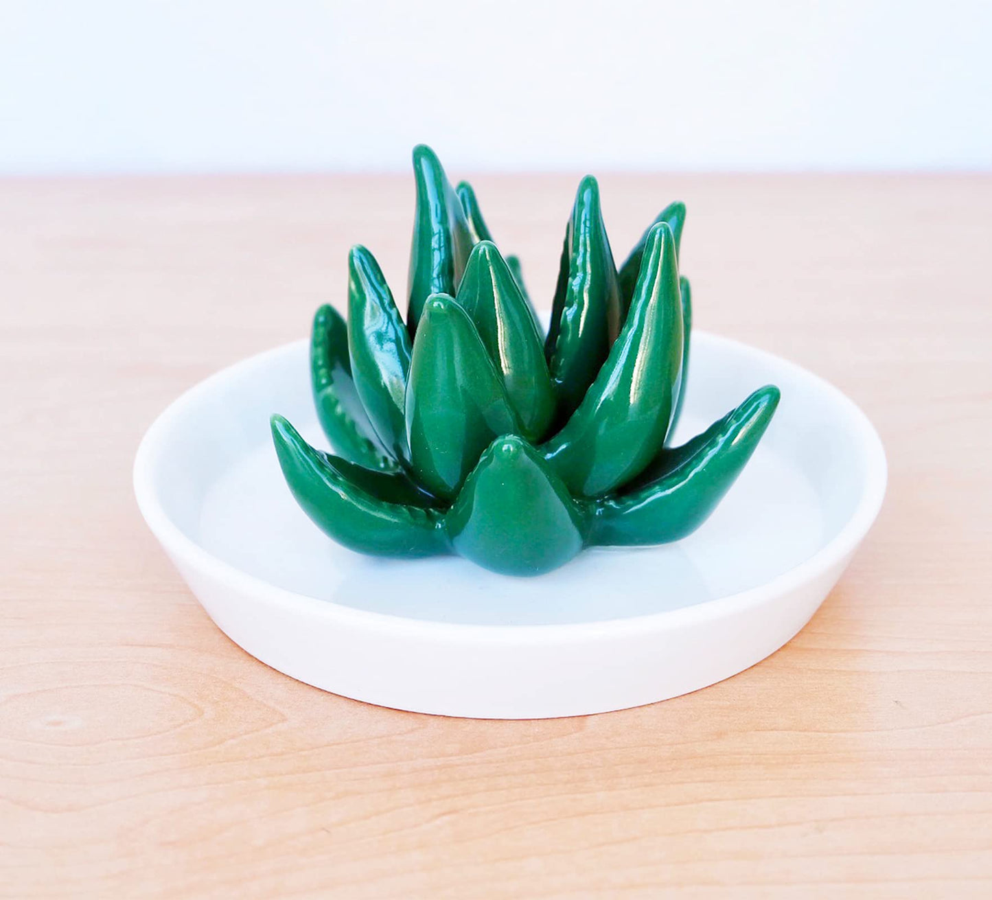 PUDDING CABIN Succulent Ring Holder Dish Cactus Gift for Women Birthday Gift for Mom Friend Bridesmaid Wedding Christmas Valentines Housewarming Gift, Decorative Cacti Decor for Home Gifts