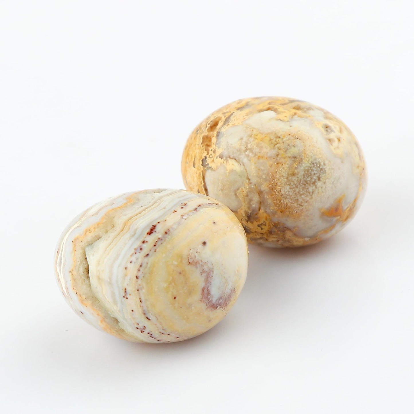 CRYSTALIS Wholesale 2pcs Natural Crazy Lace Agate Loose Gemstone Bulk Tumbles Jewelry Making Supply, Chakra Healing Polished Stones, Wire Wrapping, DIY, Gem Collection, 1"inch+