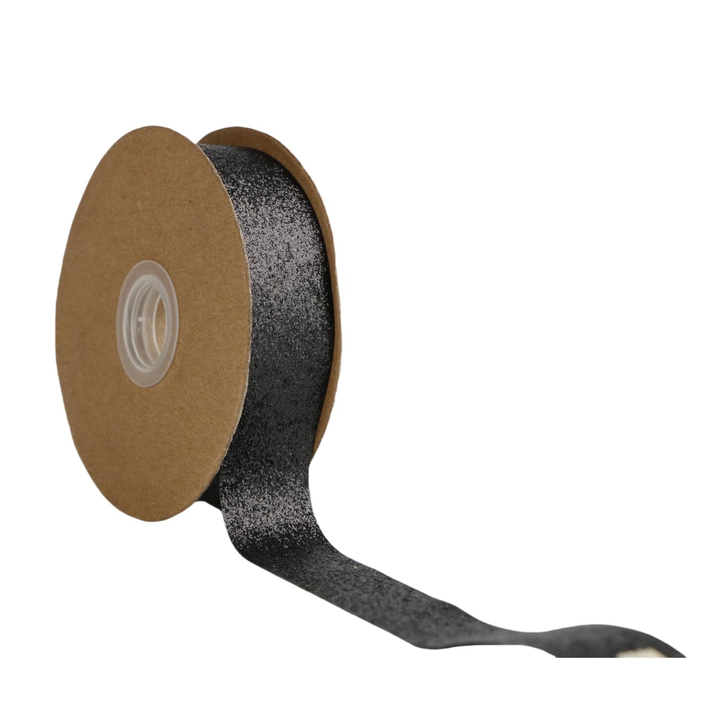 Meseey Black Glitter Ribbon 7/8 Inch x 25 Yards Sparkle Ribbons for Homecoming Mums Wrapping, DIY Crafts, Wreaths, Tree Ornaments, Wedding Parties, Home Decoration