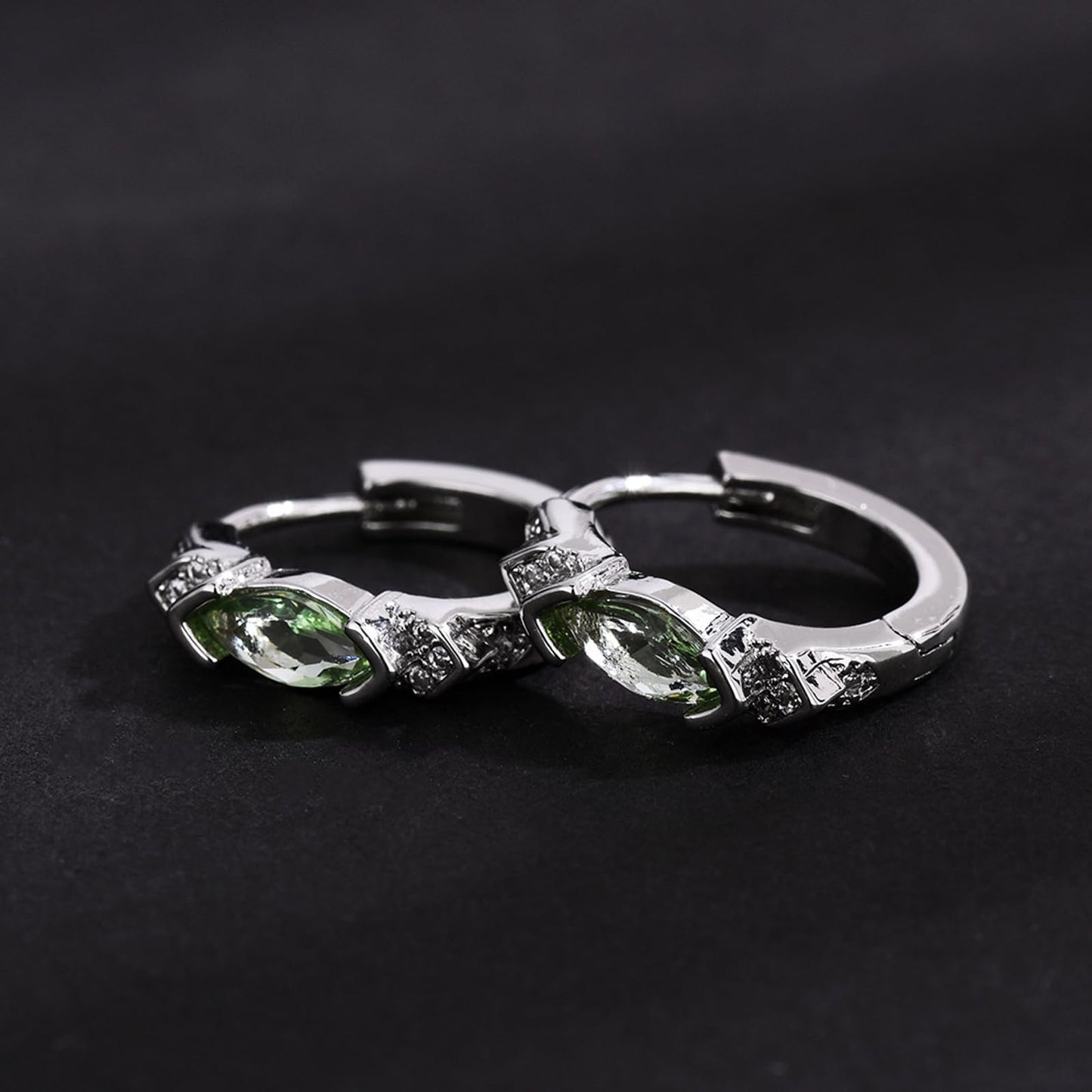 2 Pairs Lymphatic Drainage Moissanite Hoop Earrings for Women Titanium Histone Lymphvity Germanium Cubic Zirconia Earrings Dainty Huggie Hoop Moissanite Earring Jewelry Gifts