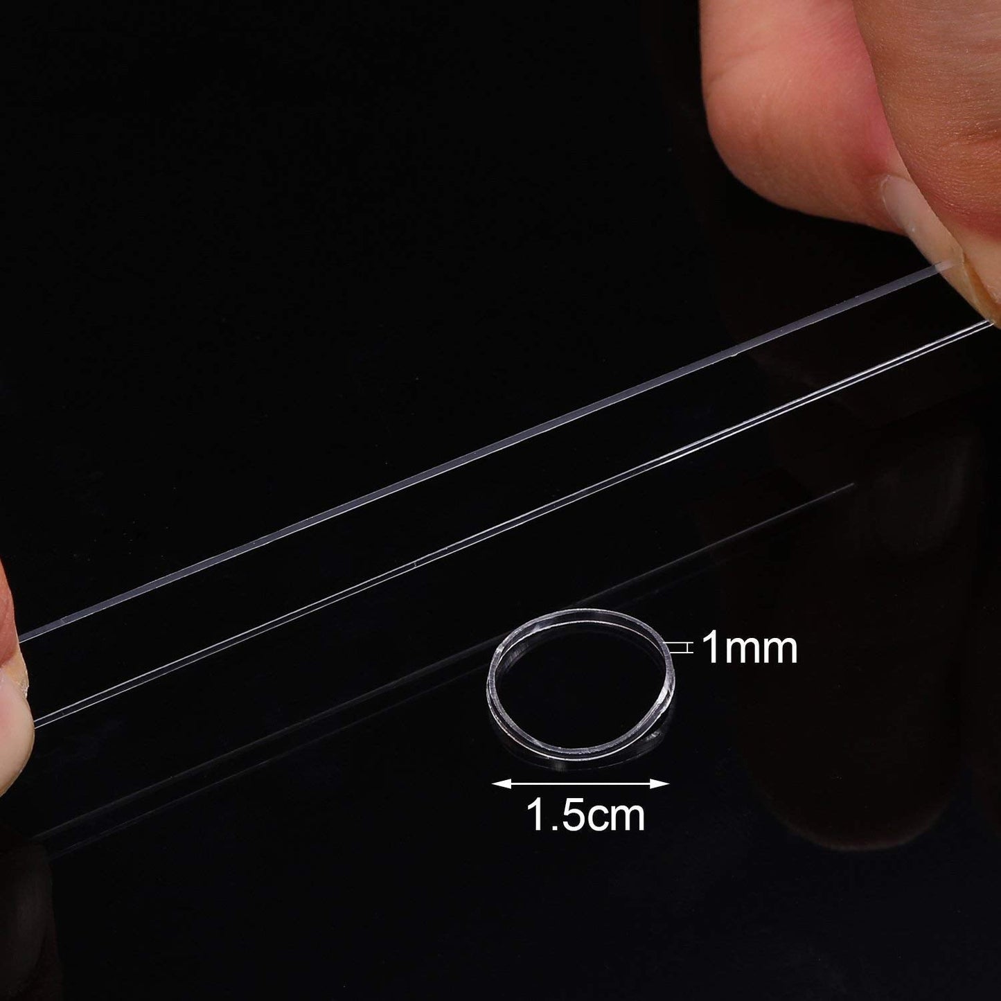 1000 Mini Rubber Bands Soft Elastic Bands for Kid Hair Braids Hair (Clear)