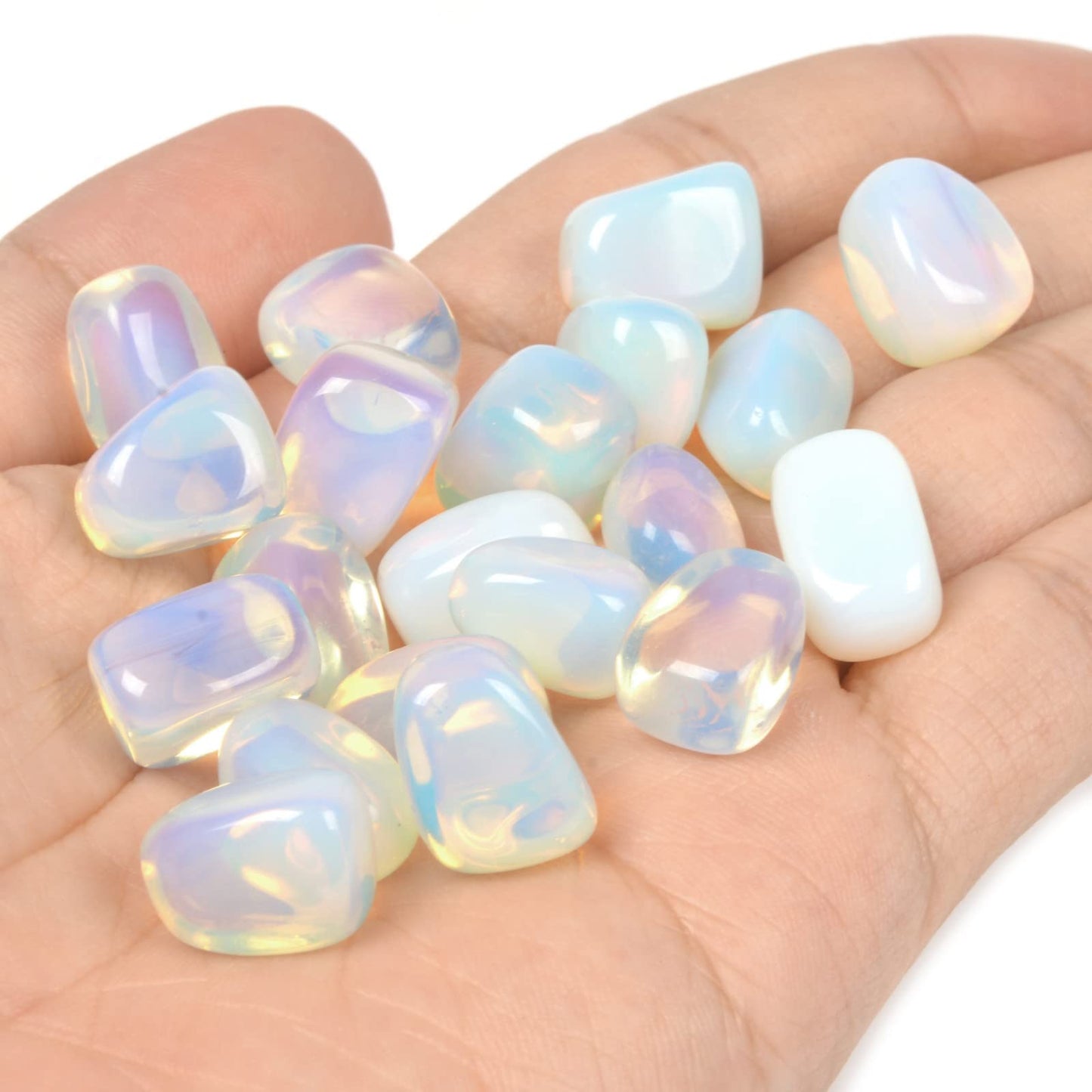 Synthetic Opalite Polished Chips Crushed Tumbled Stone Crystal Healing Embellishments 100 grams